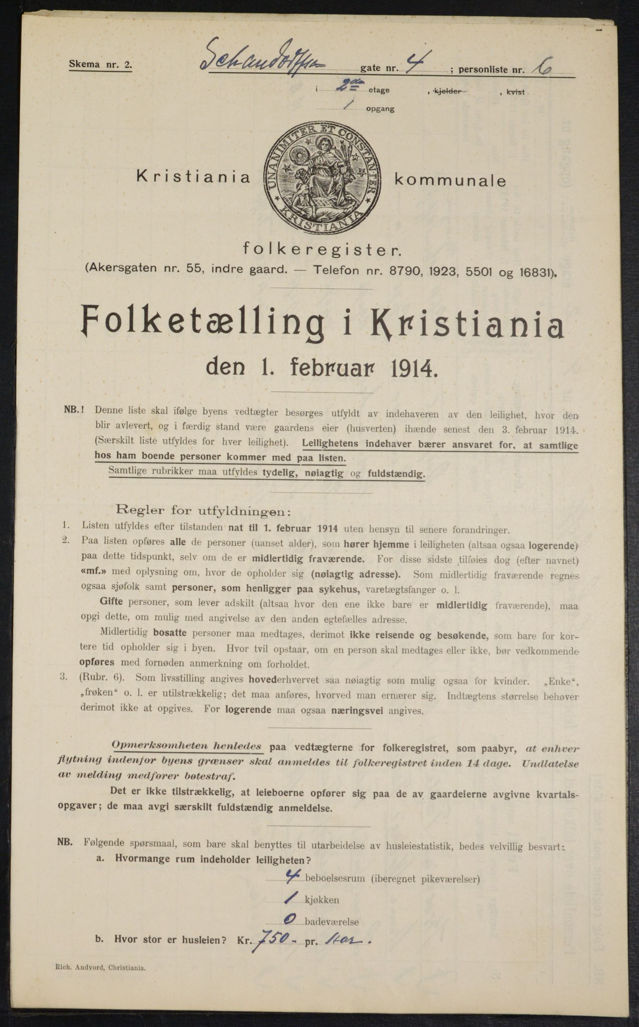 OBA, Municipal Census 1914 for Kristiania, 1914, p. 89365