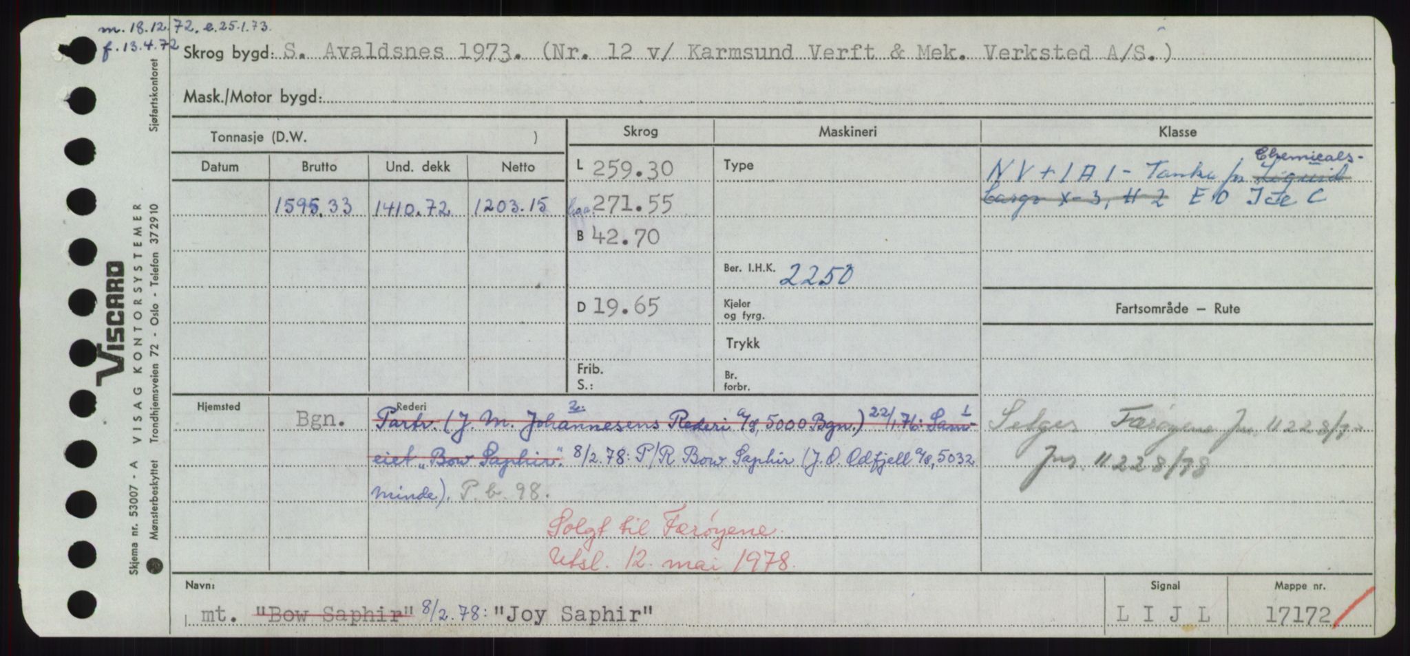 Sjøfartsdirektoratet med forløpere, Skipsmålingen, AV/RA-S-1627/H/Hd/L0019: Fartøy, J, p. 609