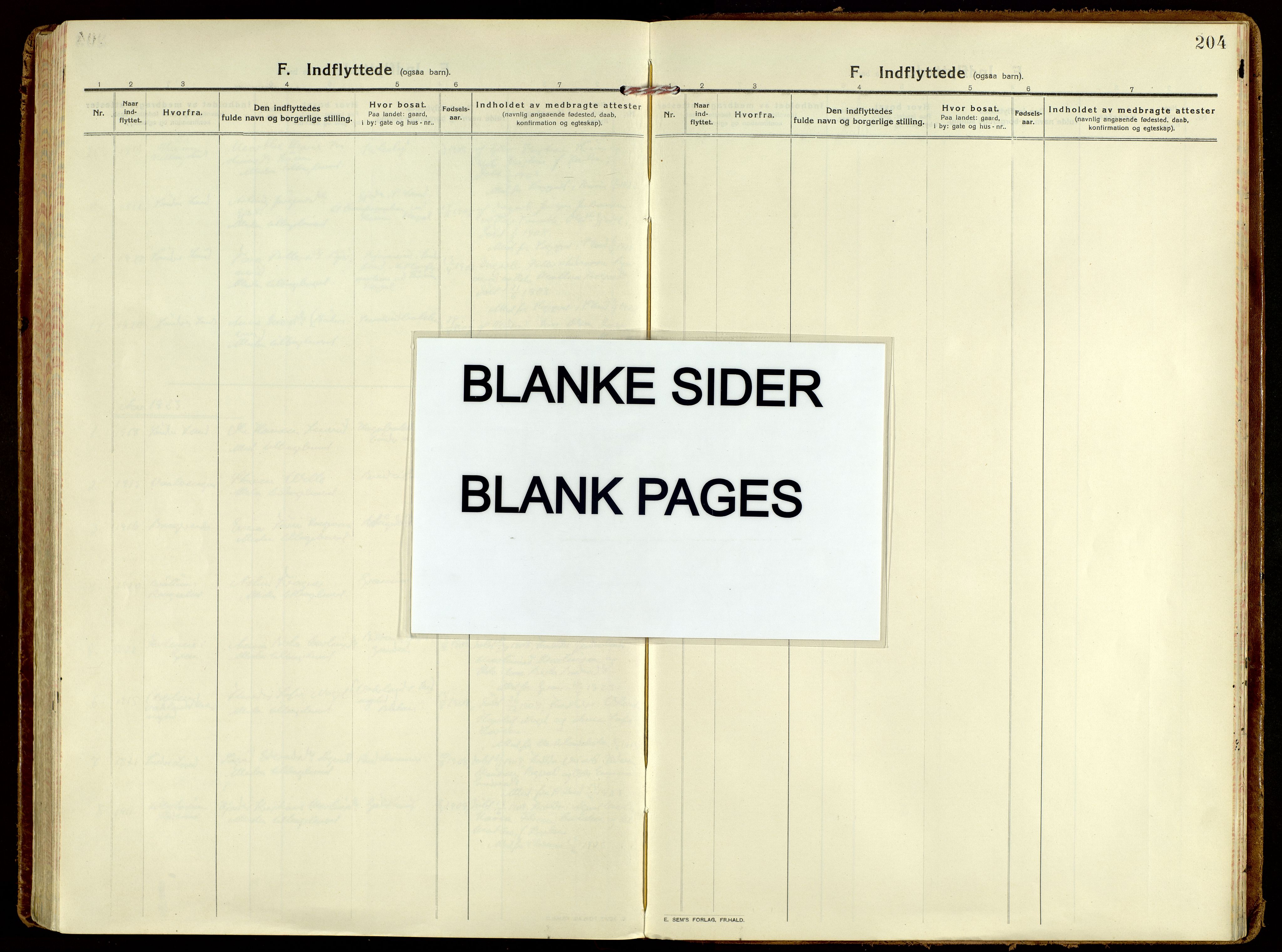 Brandbu prestekontor, AV/SAH-PREST-114/H/Ha/Haa/L0004: Parish register (official) no. 4, 1913-1923, p. 204
