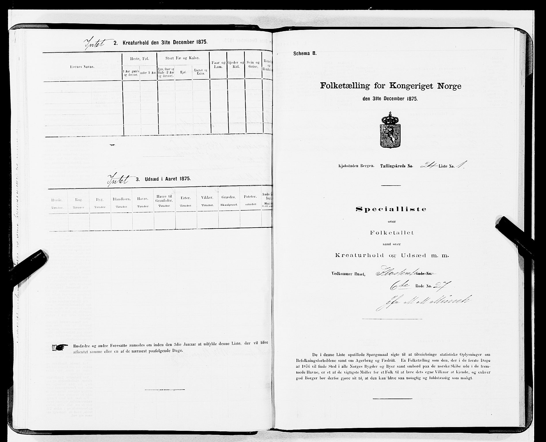 SAB, 1875 census for 1301 Bergen, 1875, p. 1236