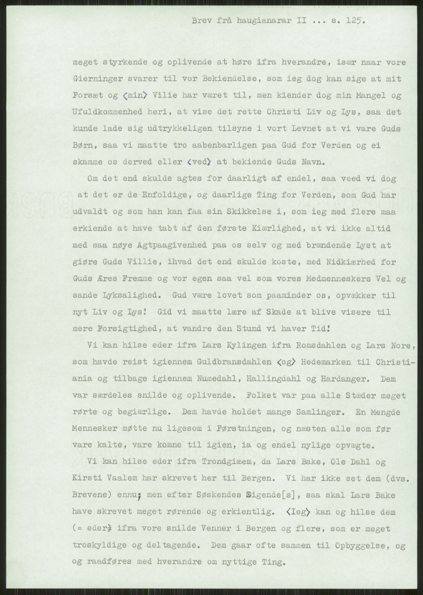 Samlinger til kildeutgivelse, Haugianerbrev, AV/RA-EA-6834/F/L0002: Haugianerbrev II: 1805-1821, 1805-1821, p. 125