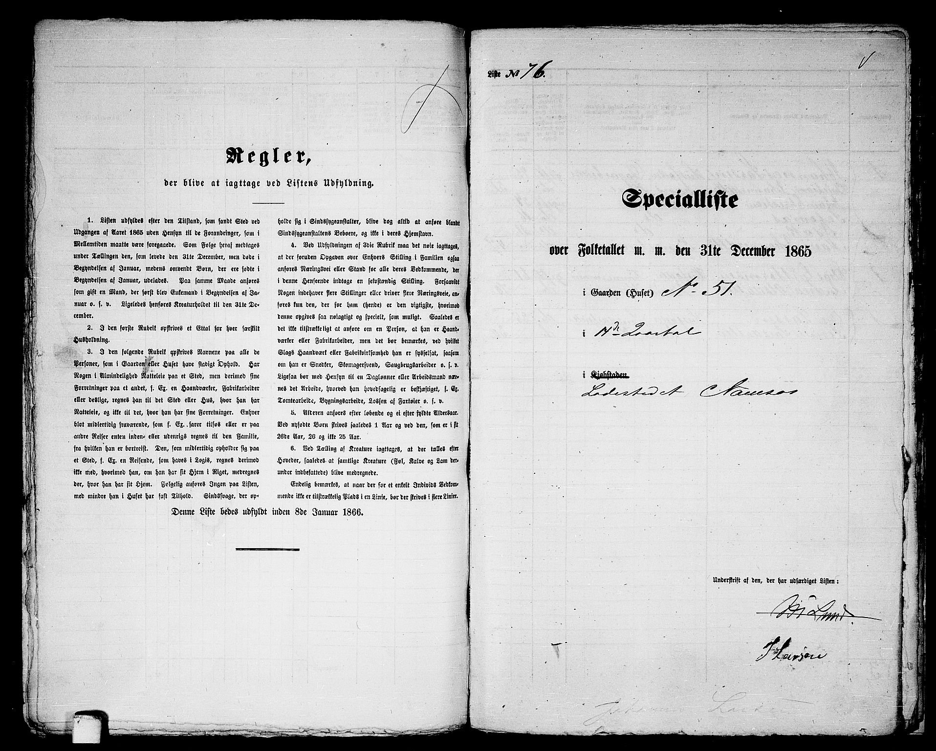 RA, 1865 census for Namsos/Namsos, 1865, p. 156