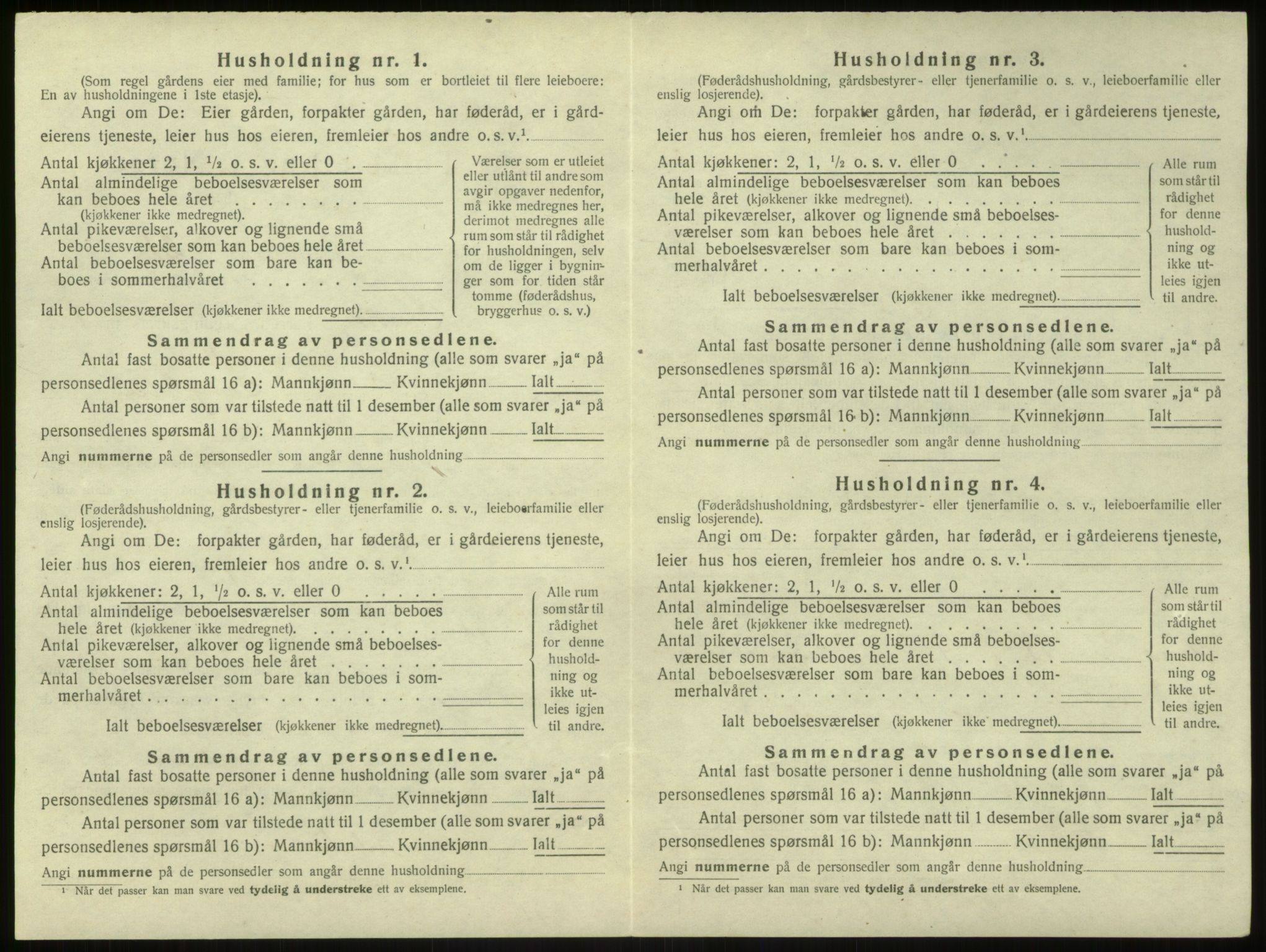 SAB, 1920 census for Bruvik, 1920, p. 96