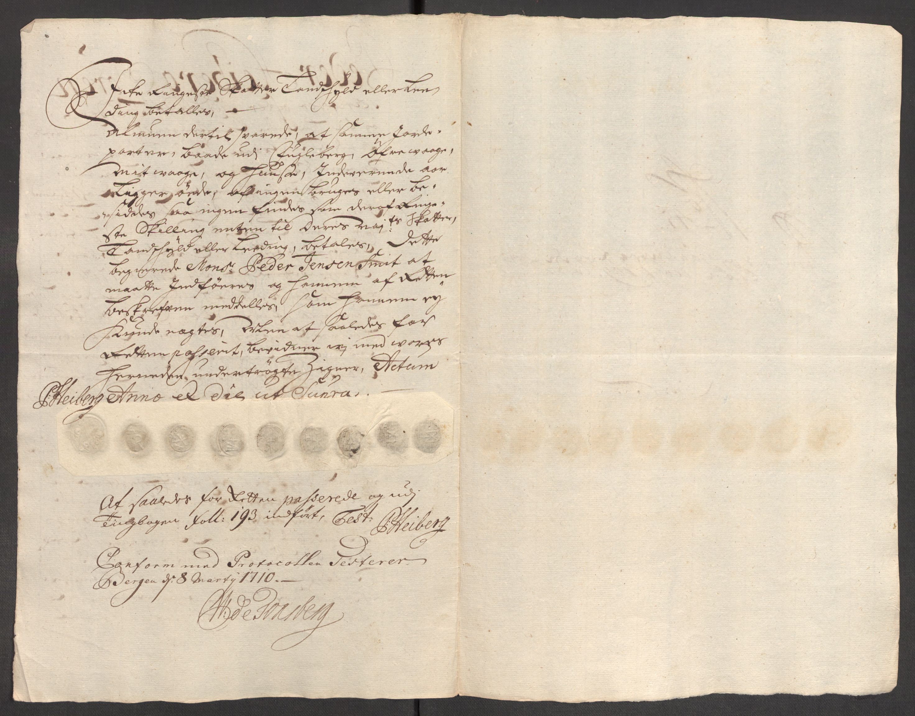 Rentekammeret inntil 1814, Reviderte regnskaper, Fogderegnskap, AV/RA-EA-4092/R48/L2986: Fogderegnskap Sunnhordland og Hardanger, 1709-1710, p. 243