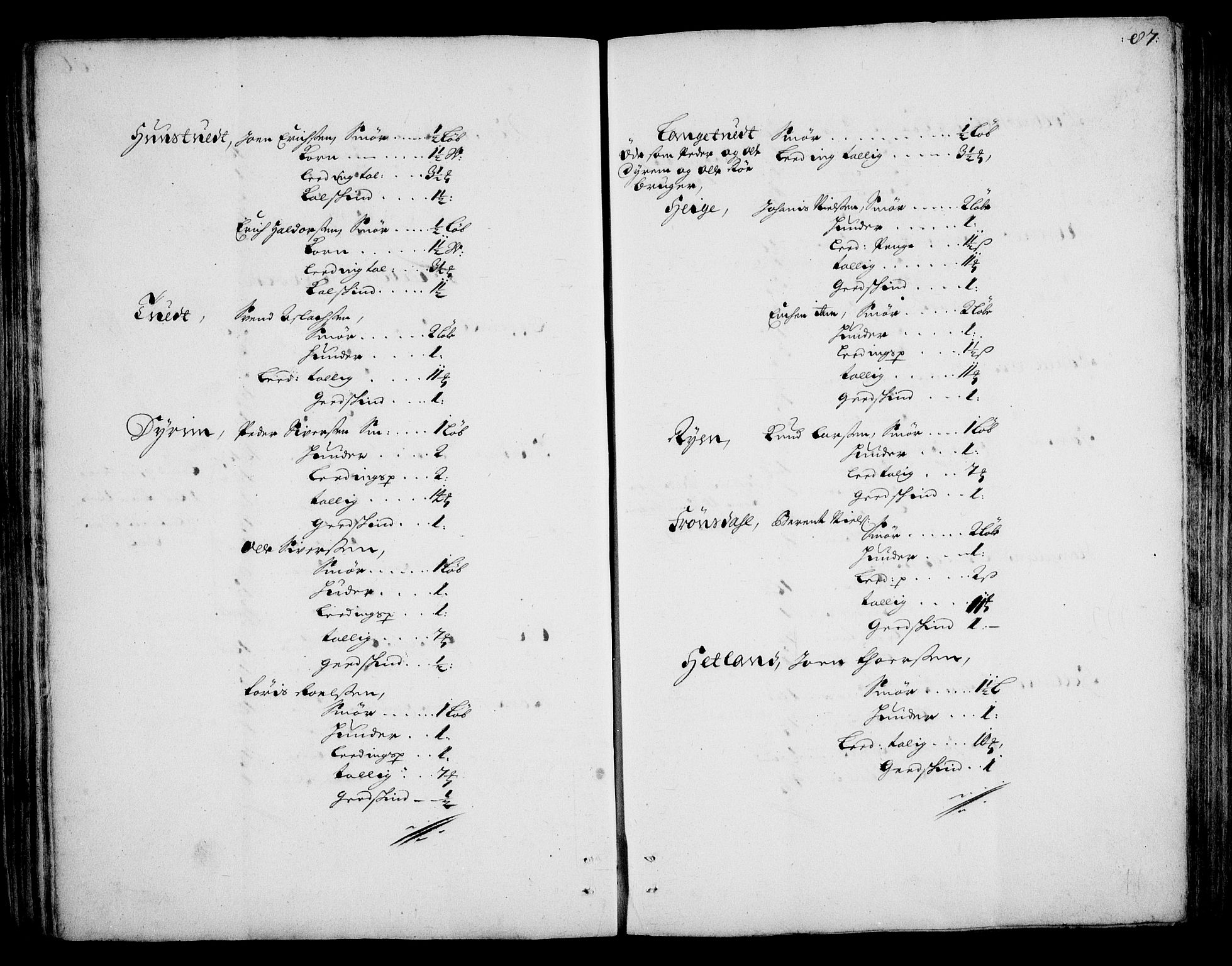 Rentekammeret inntil 1814, Realistisk ordnet avdeling, RA/EA-4070/On/L0002: [Jj 3]: Besiktigelsesforretninger over Halsnøy klosters gods, 1659-1703, p. 86b-87a