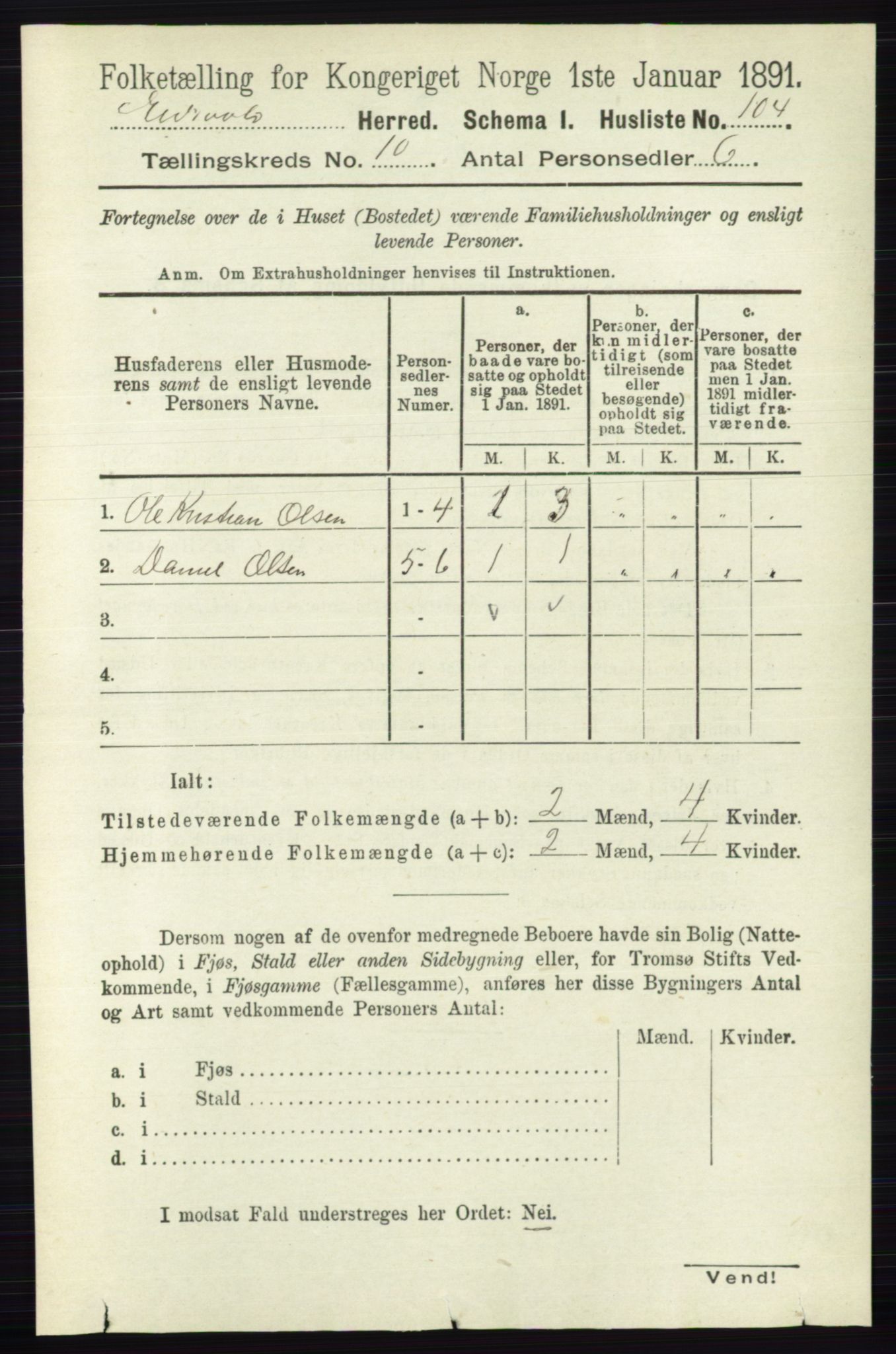 RA, 1891 census for 0237 Eidsvoll, 1891, p. 6783