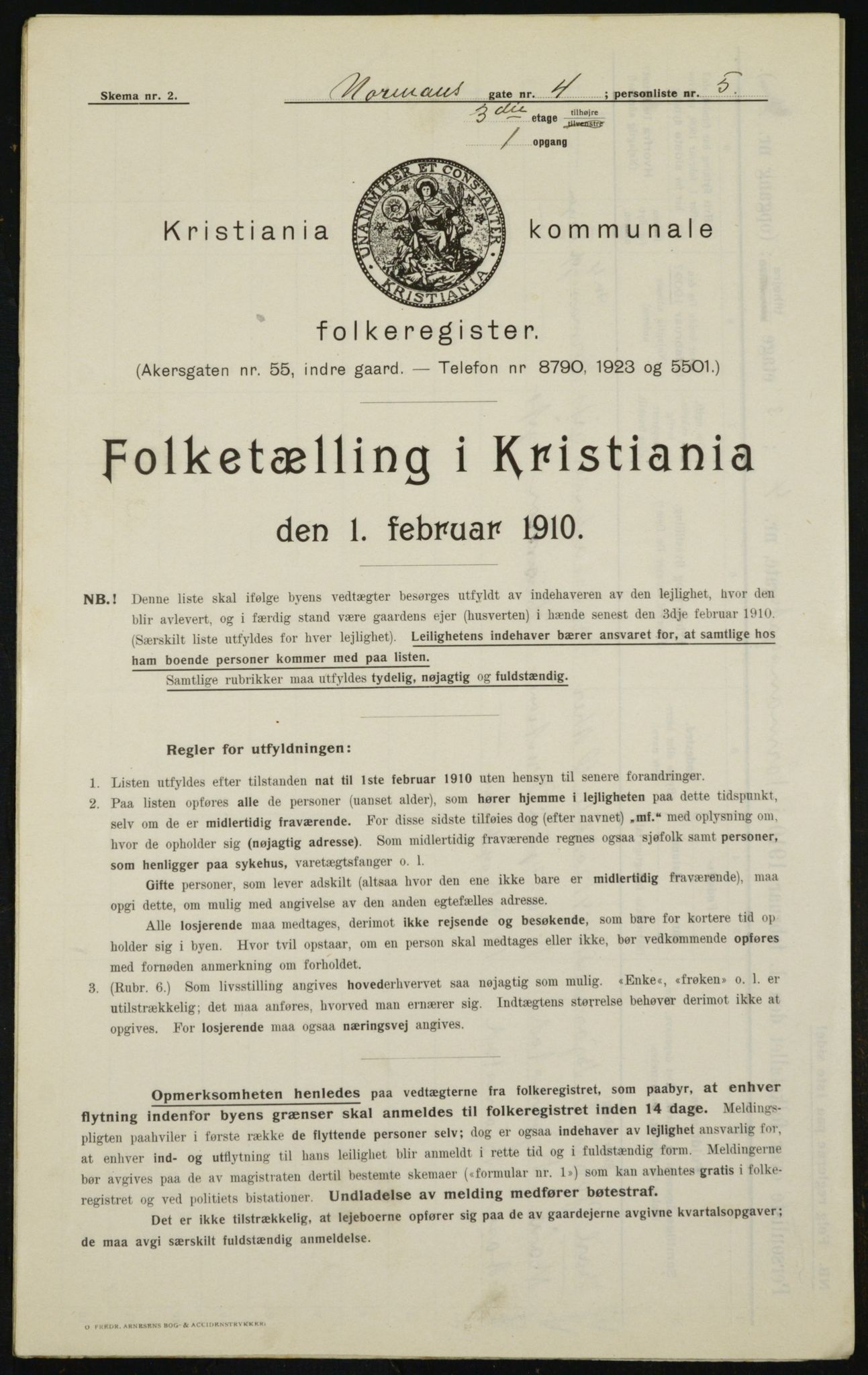 OBA, Municipal Census 1910 for Kristiania, 1910, p. 70547