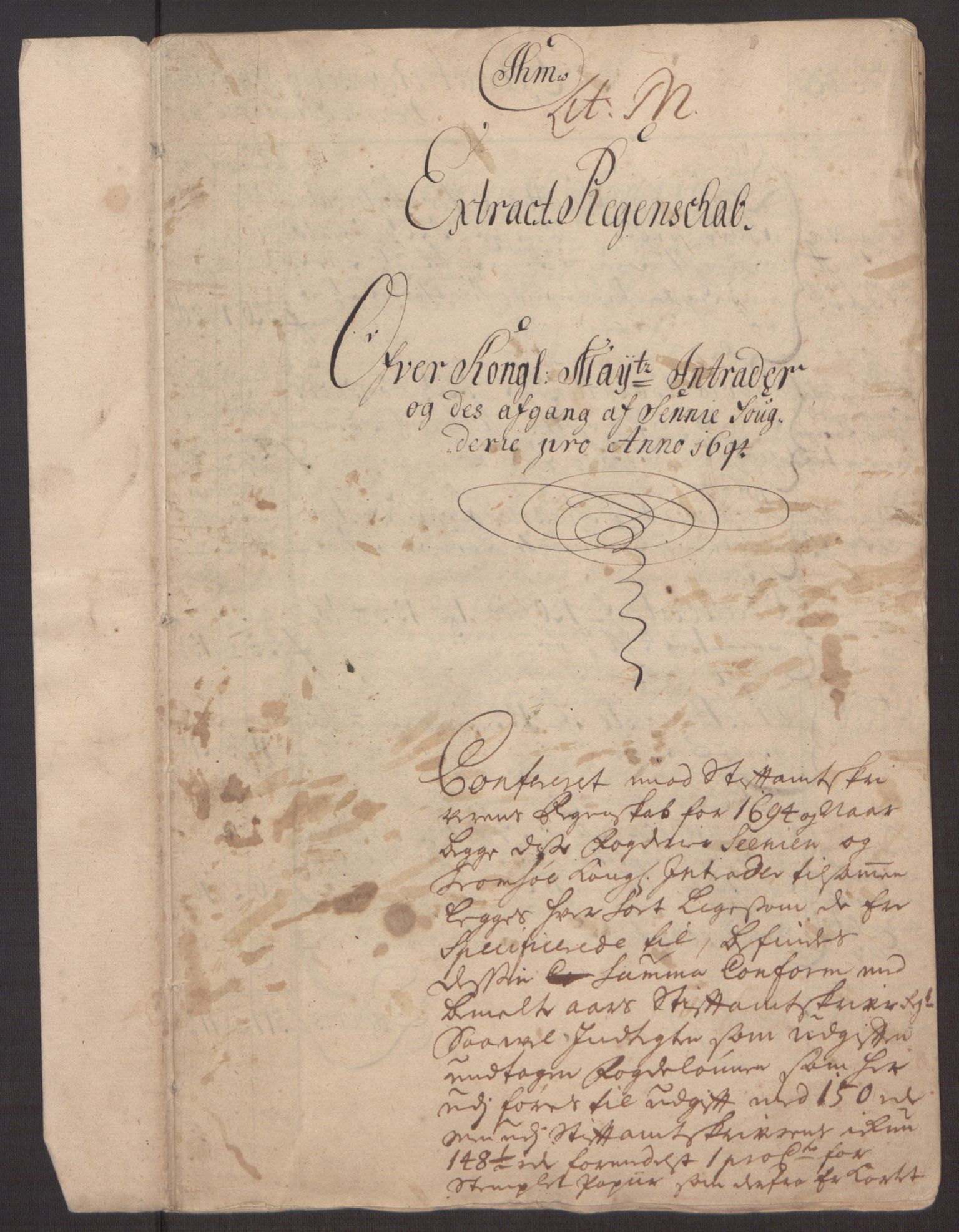 Rentekammeret inntil 1814, Reviderte regnskaper, Fogderegnskap, RA/EA-4092/R68/L4753: Fogderegnskap Senja og Troms, 1694-1696, p. 4