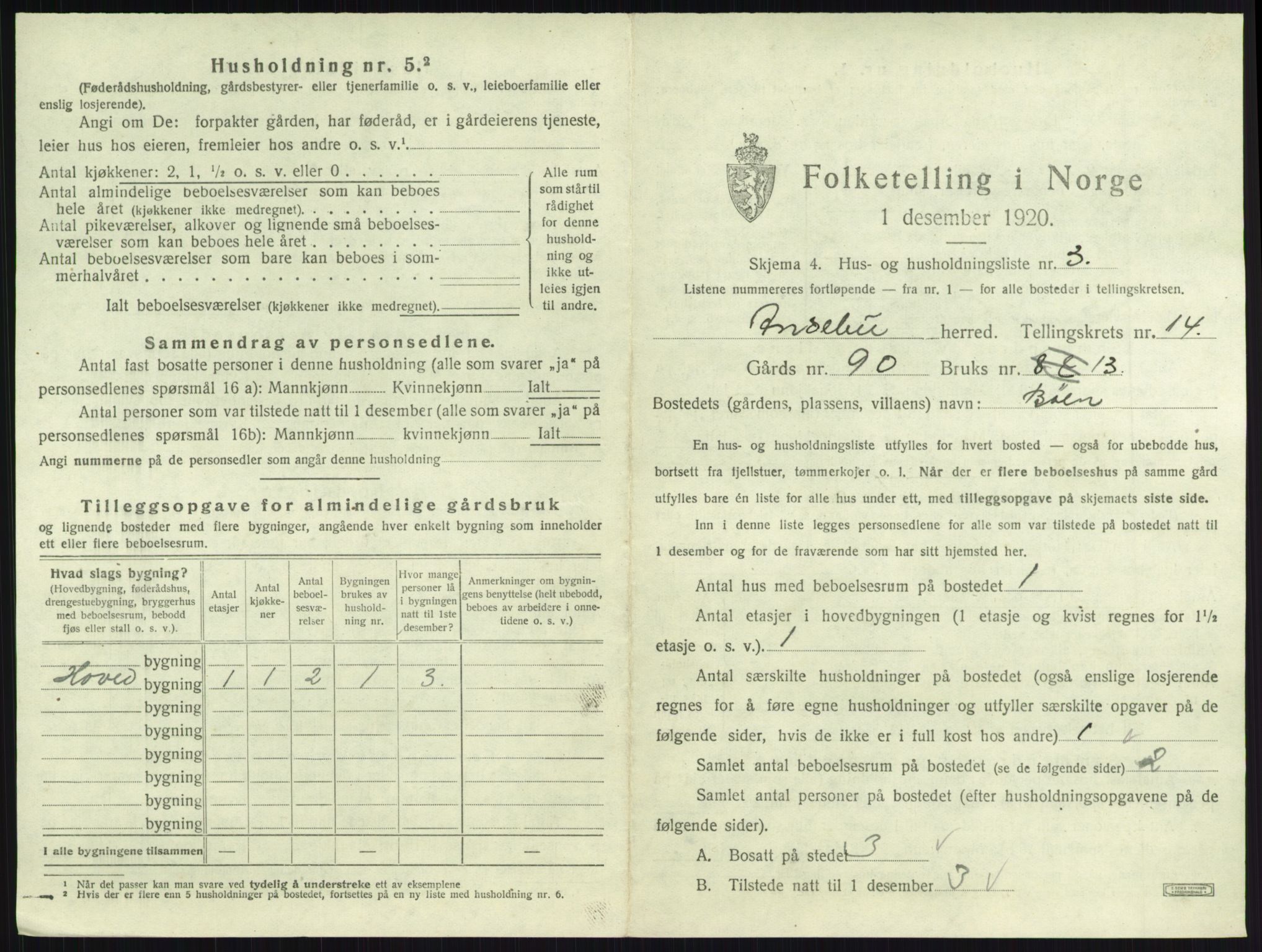 SAKO, 1920 census for Andebu, 1920, p. 788