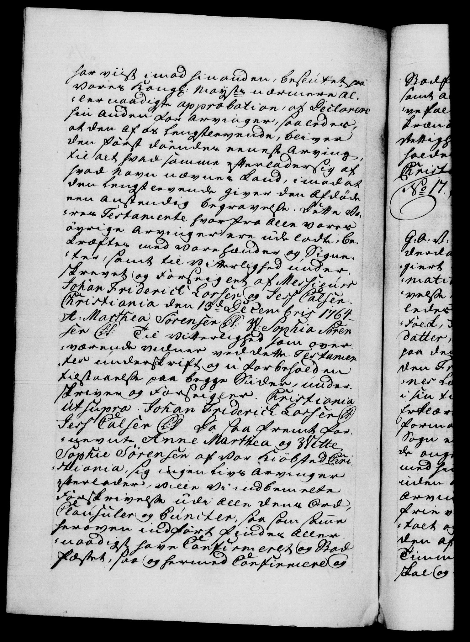 Danske Kanselli 1572-1799, AV/RA-EA-3023/F/Fc/Fca/Fcaa/L0042: Norske registre, 1763-1766, p. 518b