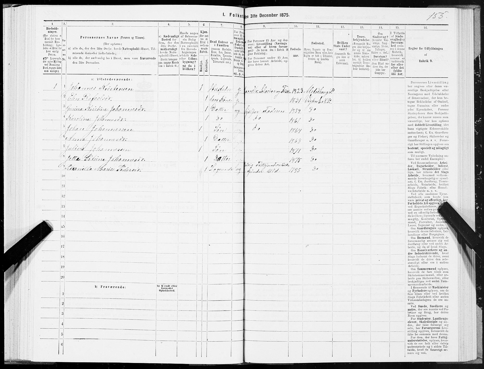 SAT, 1875 census for 1751P Nærøy, 1875, p. 3155