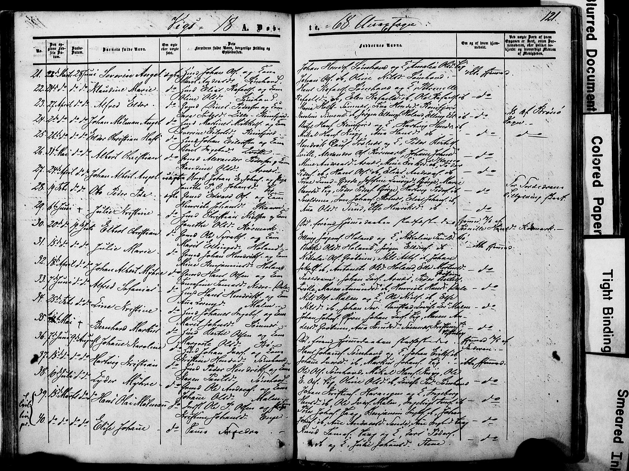 Ministerialprotokoller, klokkerbøker og fødselsregistre - Nordland, AV/SAT-A-1459/812/L0176: Parish register (official) no. 812A05, 1834-1874, p. 121