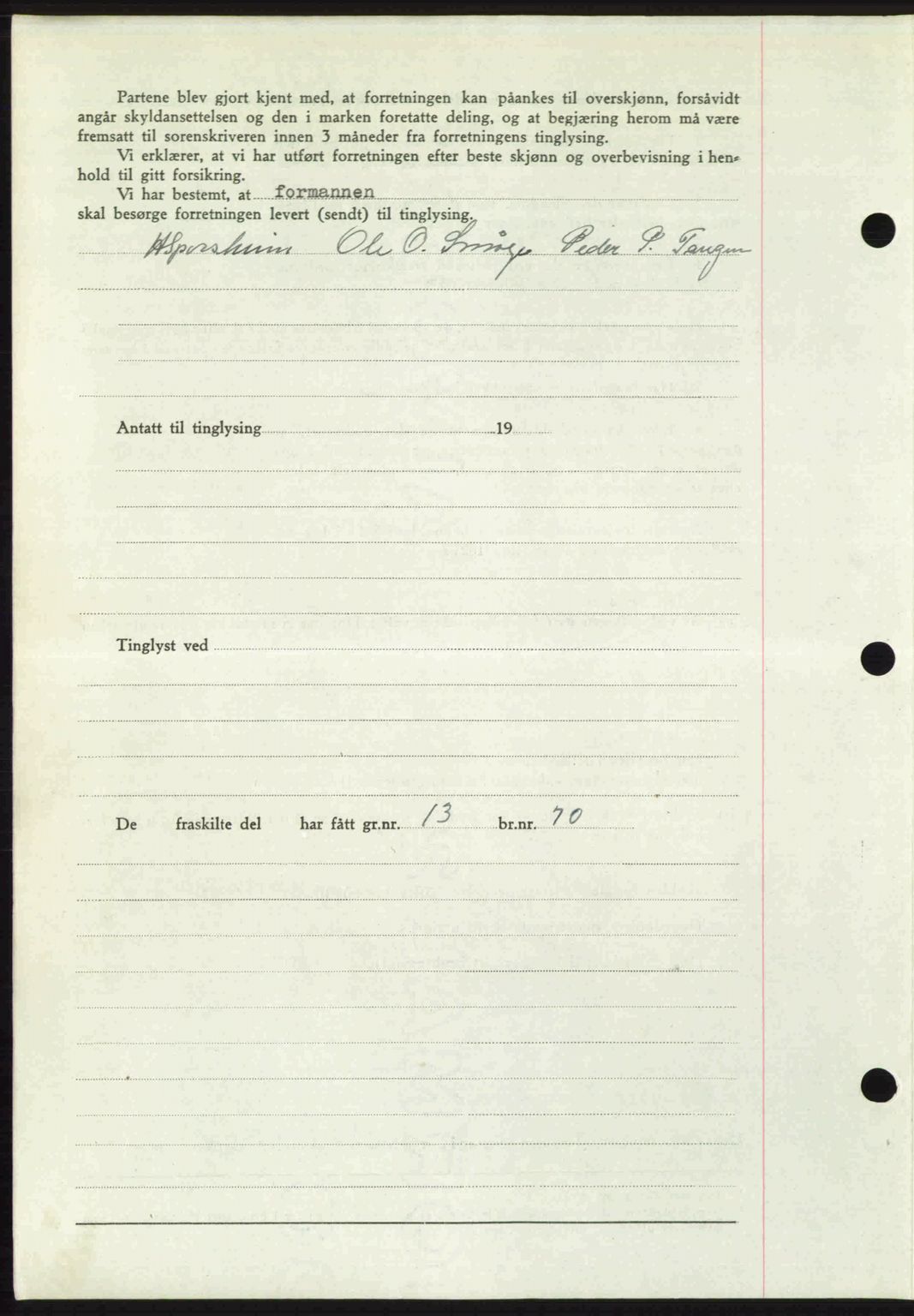 Romsdal sorenskriveri, AV/SAT-A-4149/1/2/2C: Mortgage book no. A23, 1947-1947, Diary no: : 1540/1947