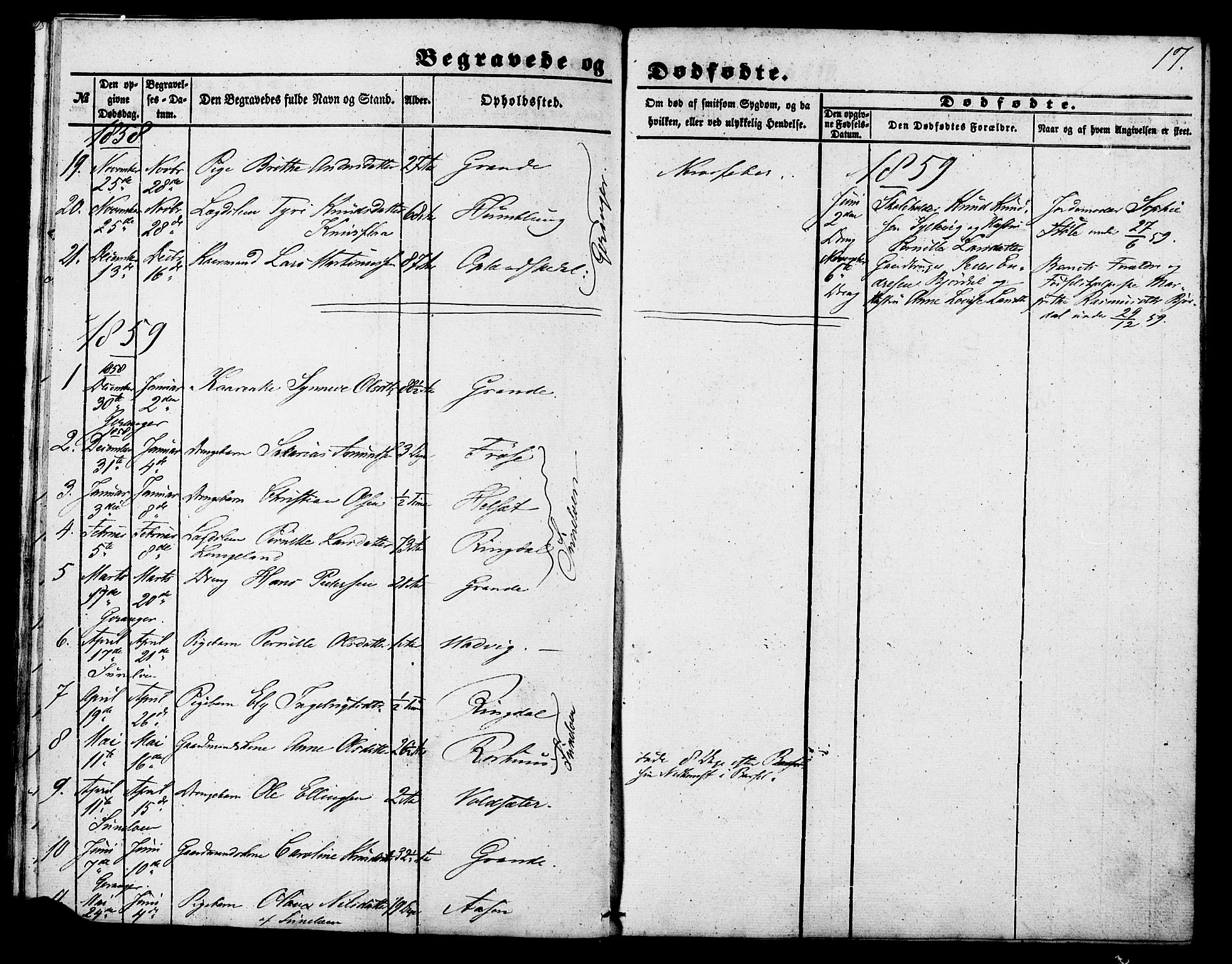 Ministerialprotokoller, klokkerbøker og fødselsregistre - Møre og Romsdal, SAT/A-1454/517/L0223: Parish register (official) no. 517A03, 1850-1870, p. 17