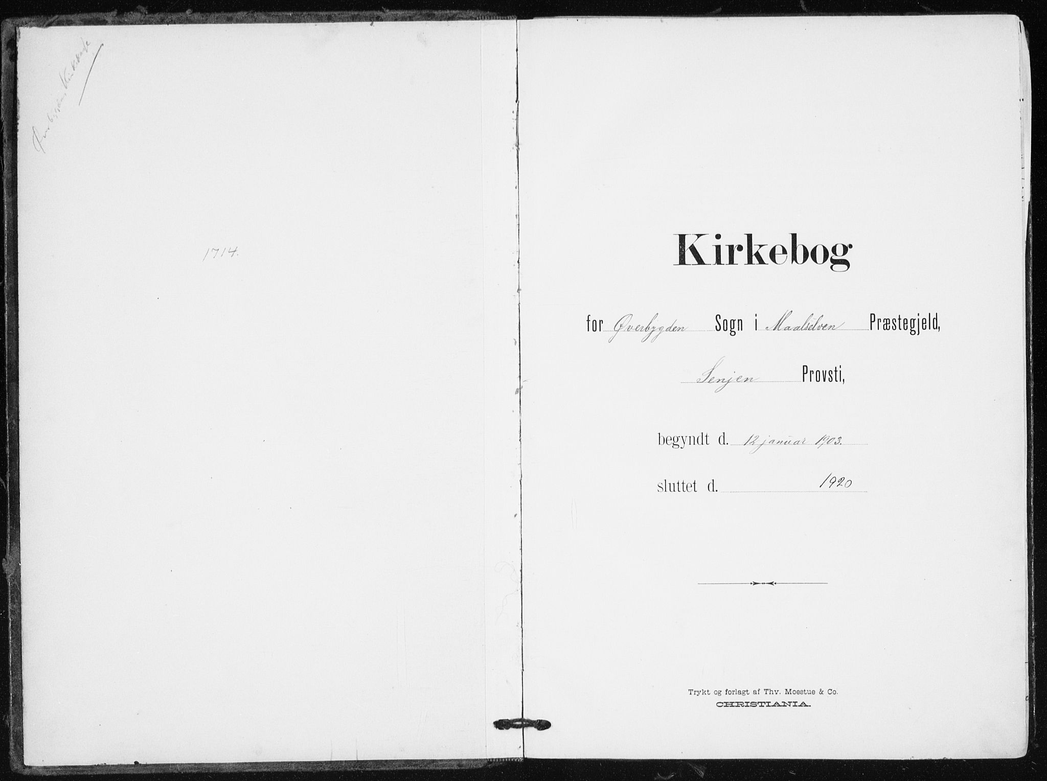 Målselv sokneprestembete, AV/SATØ-S-1311/G/Ga/Gaa/L0012kirke: Parish register (official) no. 12, 1903-1920