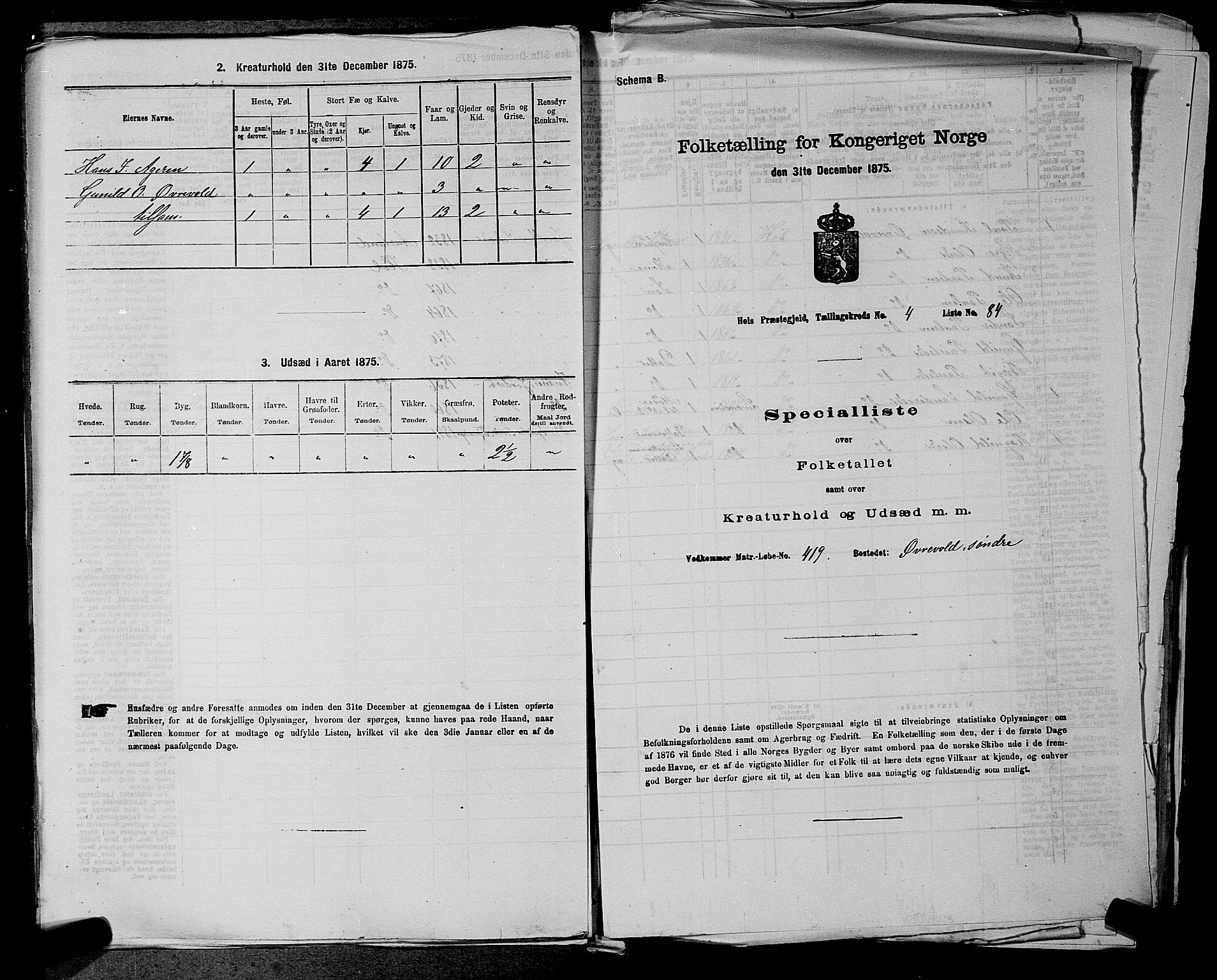 SAKO, 1875 census for 0620P Hol, 1875, p. 616
