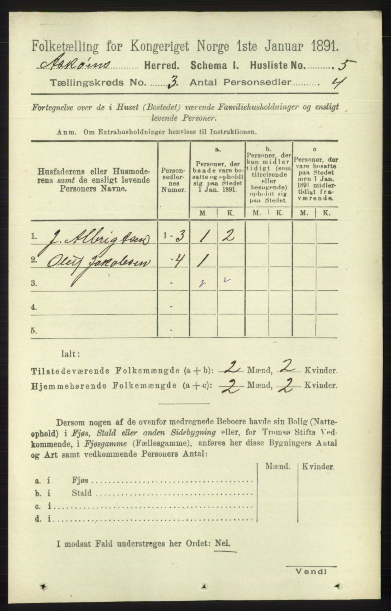 RA, 1891 census for 1247 Askøy, 1891, p. 1832