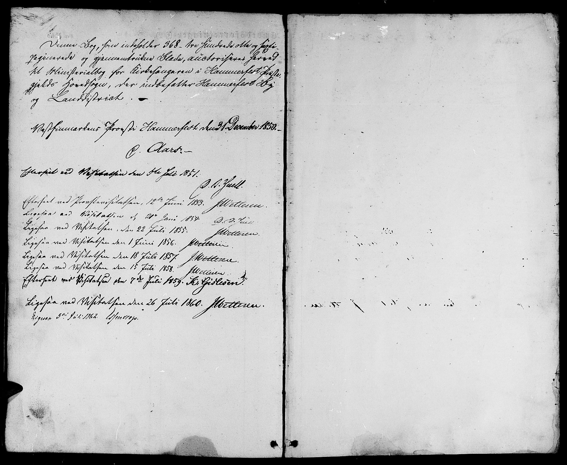 Hammerfest sokneprestkontor, SATØ/S-1347/H/Hb/L0002.klokk: Parish register (copy) no. 2, 1851-1861, p. 369