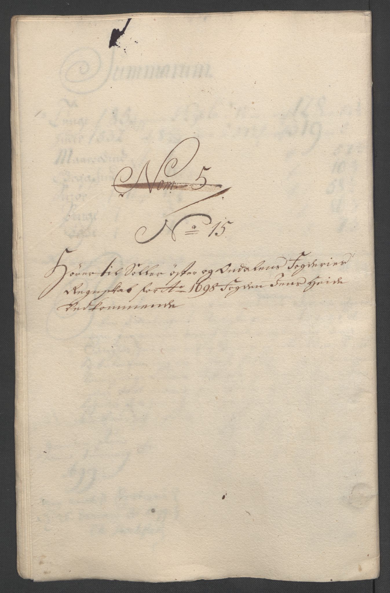 Rentekammeret inntil 1814, Reviderte regnskaper, Fogderegnskap, AV/RA-EA-4092/R13/L0836: Fogderegnskap Solør, Odal og Østerdal, 1698, p. 218