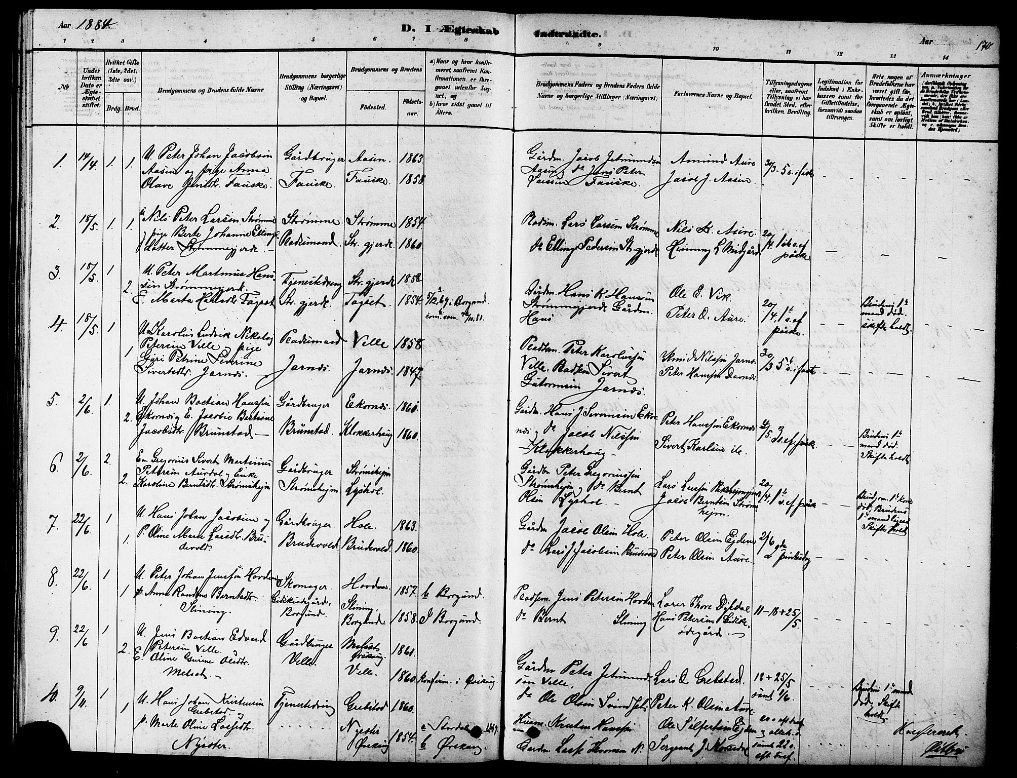Ministerialprotokoller, klokkerbøker og fødselsregistre - Møre og Romsdal, SAT/A-1454/523/L0339: Parish register (copy) no. 523C02, 1878-1891, p. 170