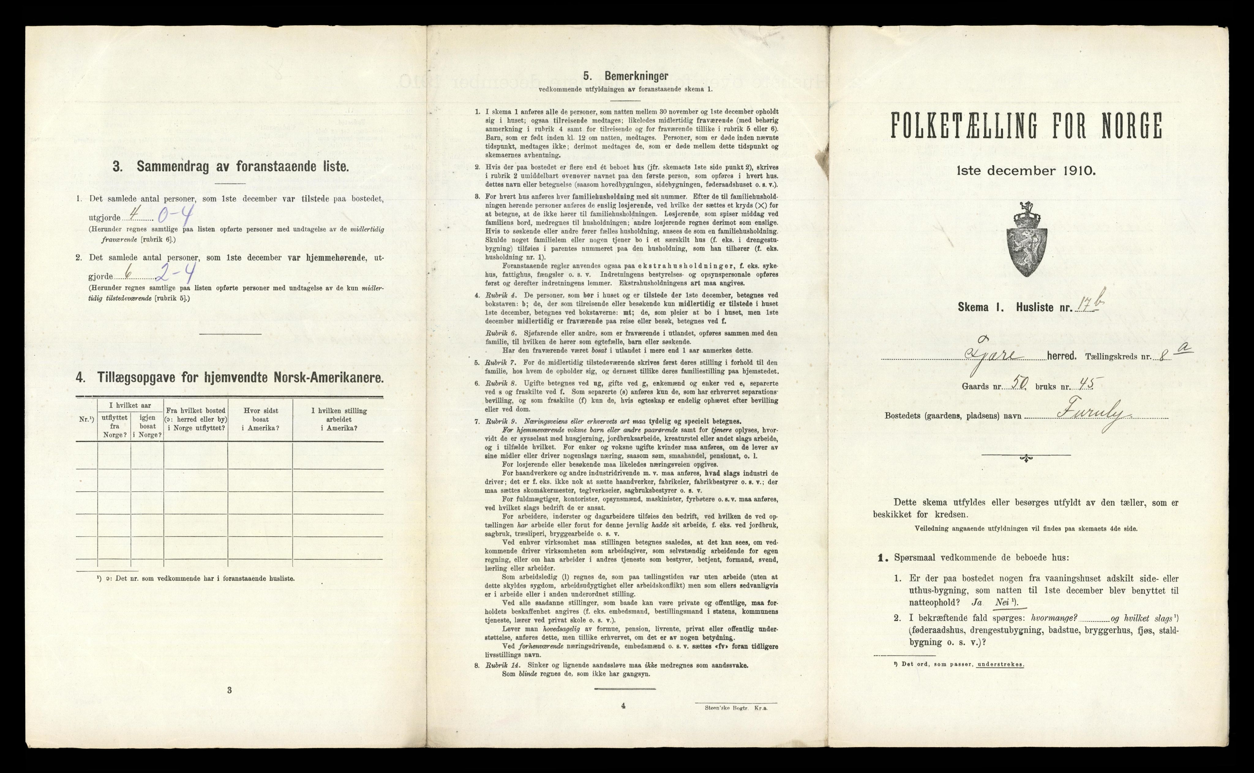 RA, 1910 census for Fjære, 1910, p. 1843