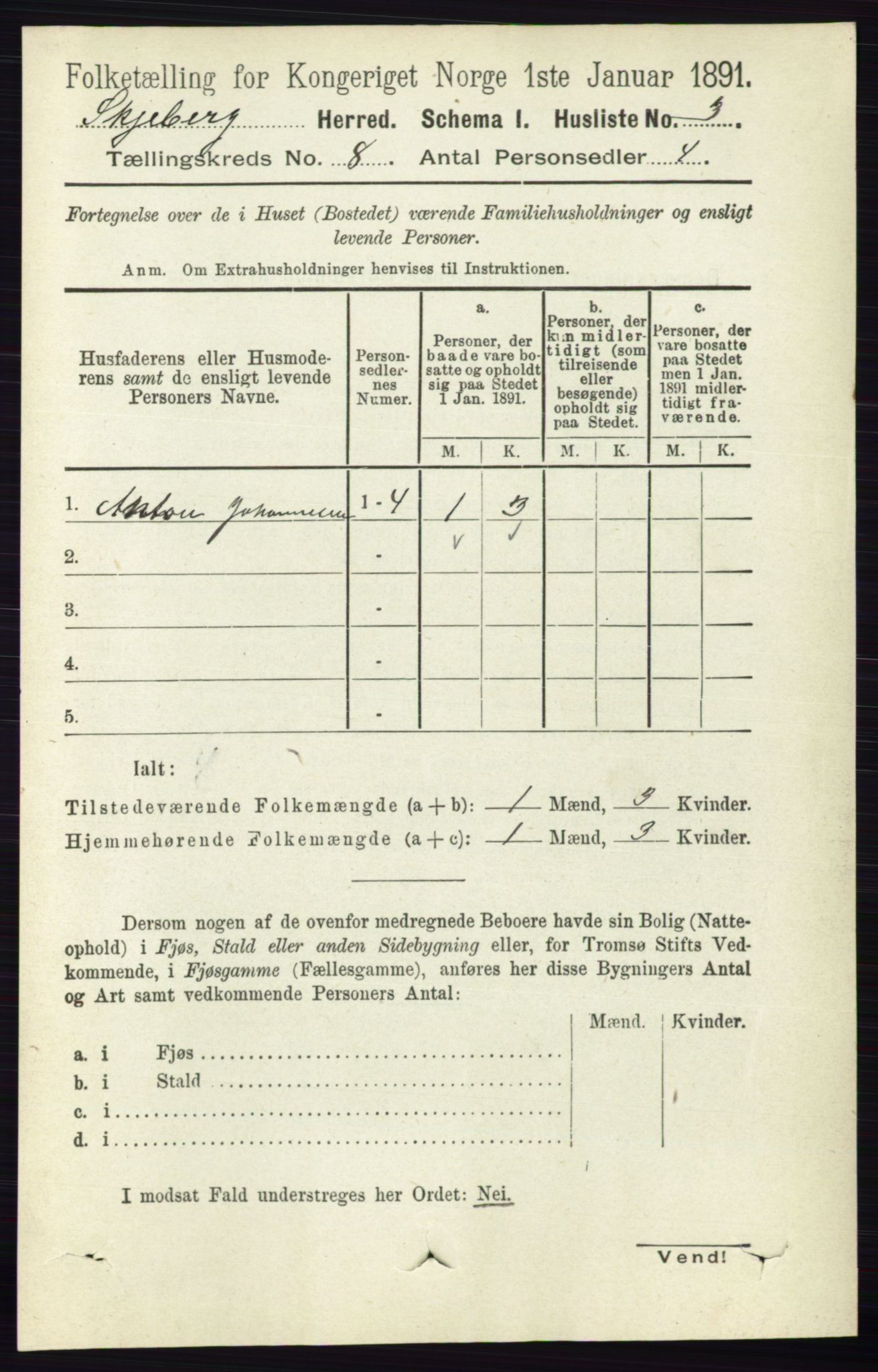 RA, 1891 census for 0115 Skjeberg, 1891, p. 3872