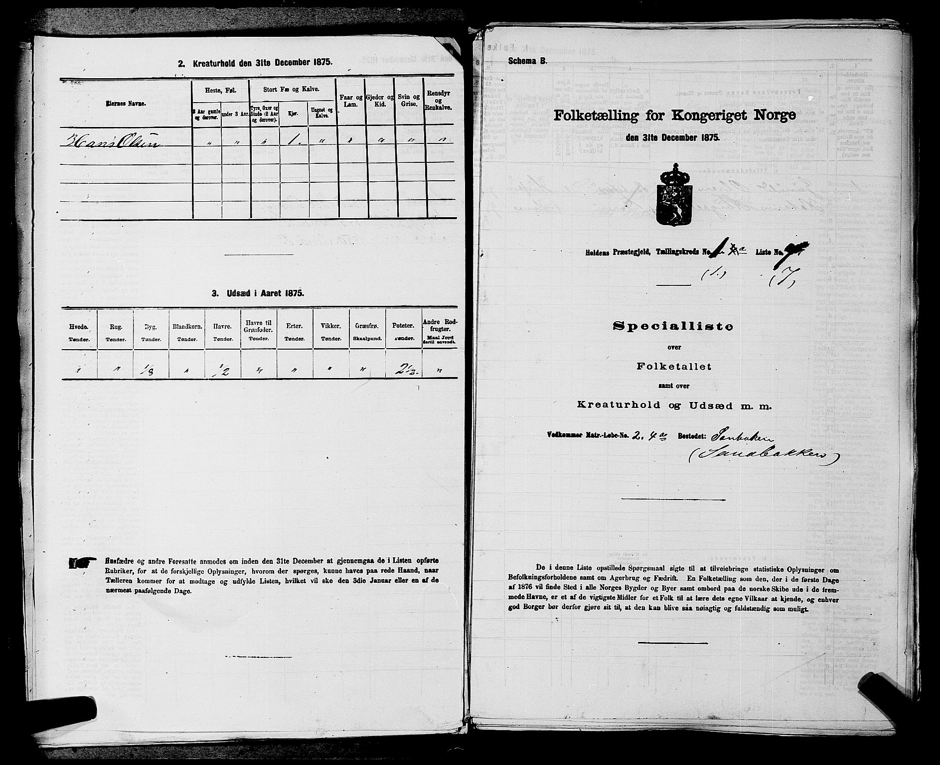 SAKO, 1875 census for 0819P Holla, 1875, p. 62