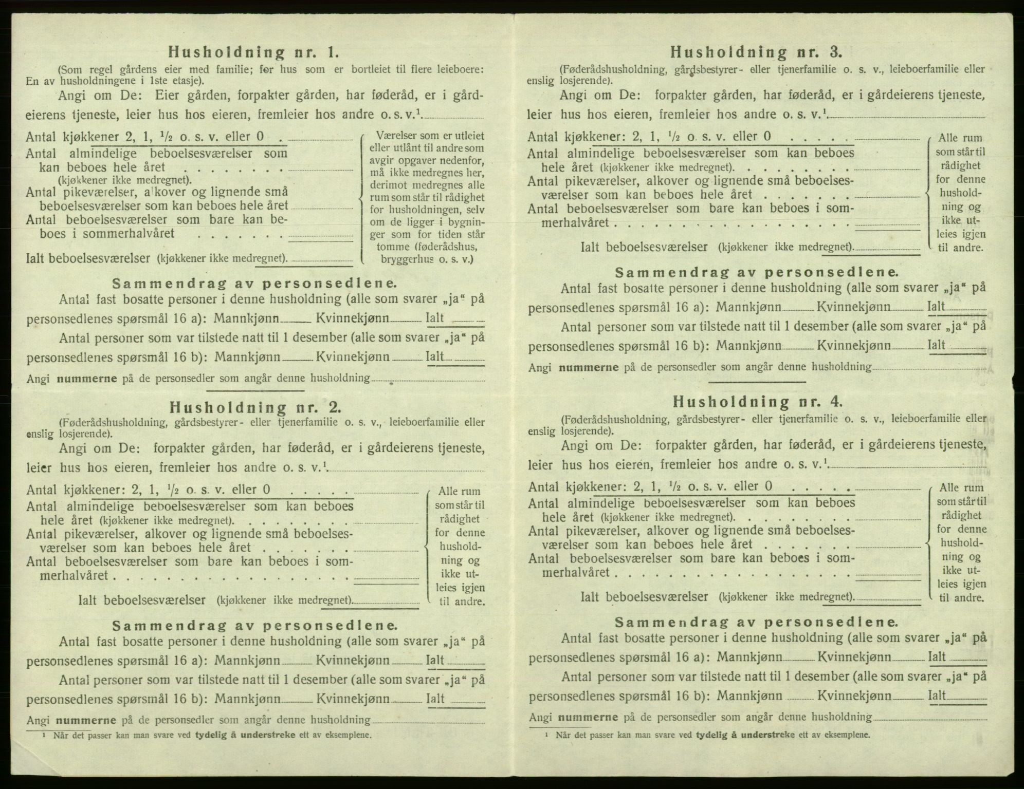 SAB, 1920 census for Kinsarvik, 1920, p. 725