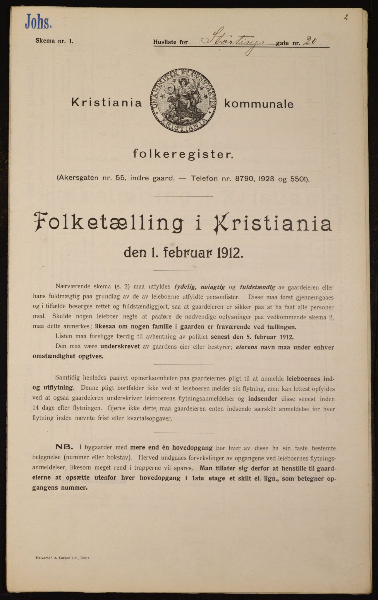 OBA, Municipal Census 1912 for Kristiania, 1912, p. 103633