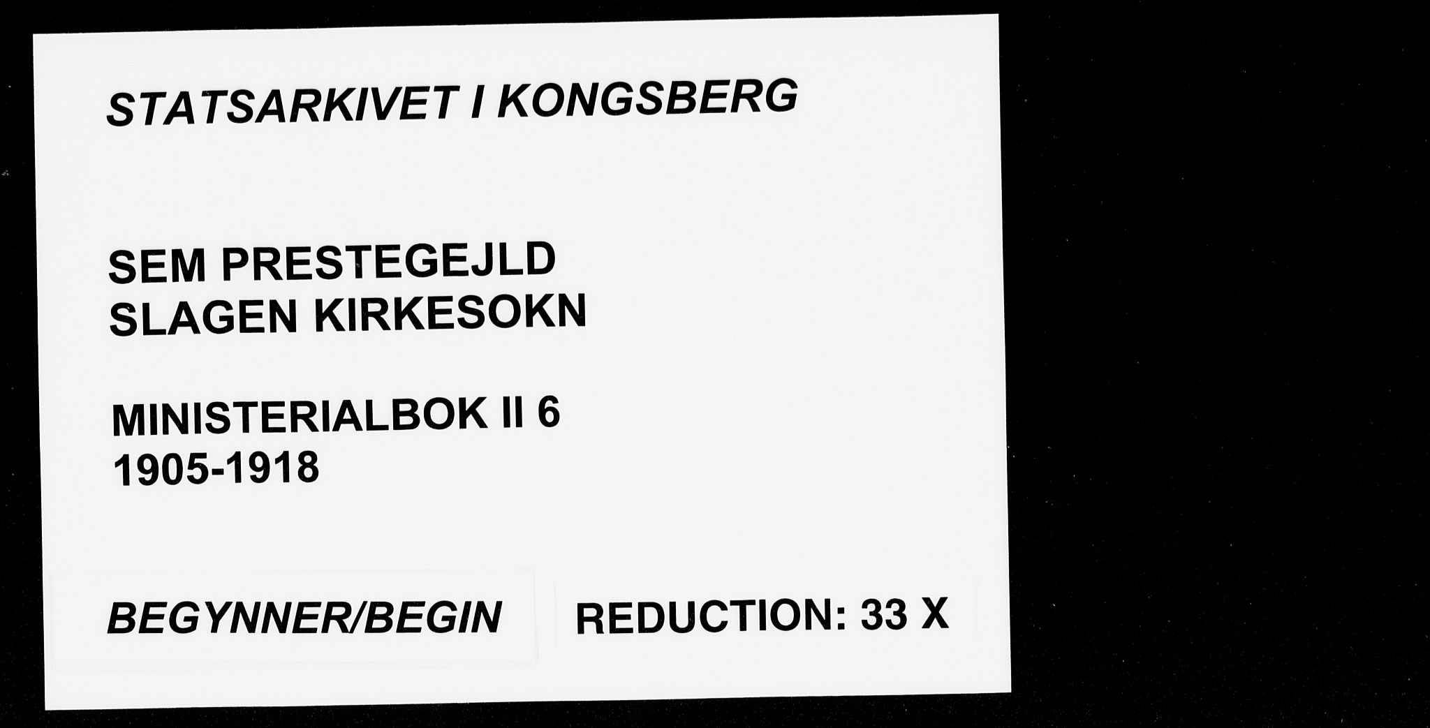Sem kirkebøker, AV/SAKO-A-5/F/Fb/L0006: Parish register (official) no. II 6, 1905-1918