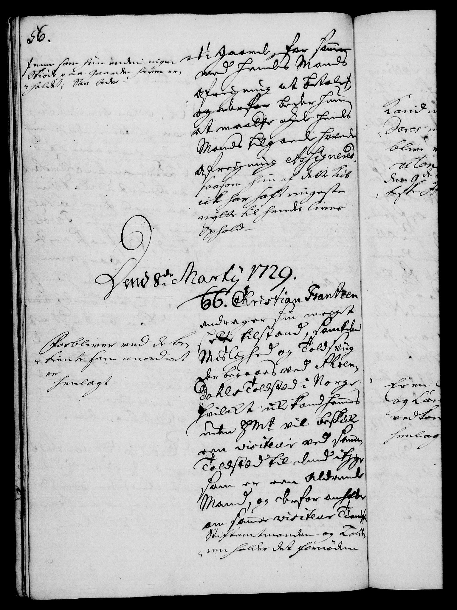 Rentekammeret, Kammerkanselliet, RA/EA-3111/G/Gh/Gha/L0011: Norsk ekstraktmemorialprotokoll (merket RK 53.56), 1729, p. 56