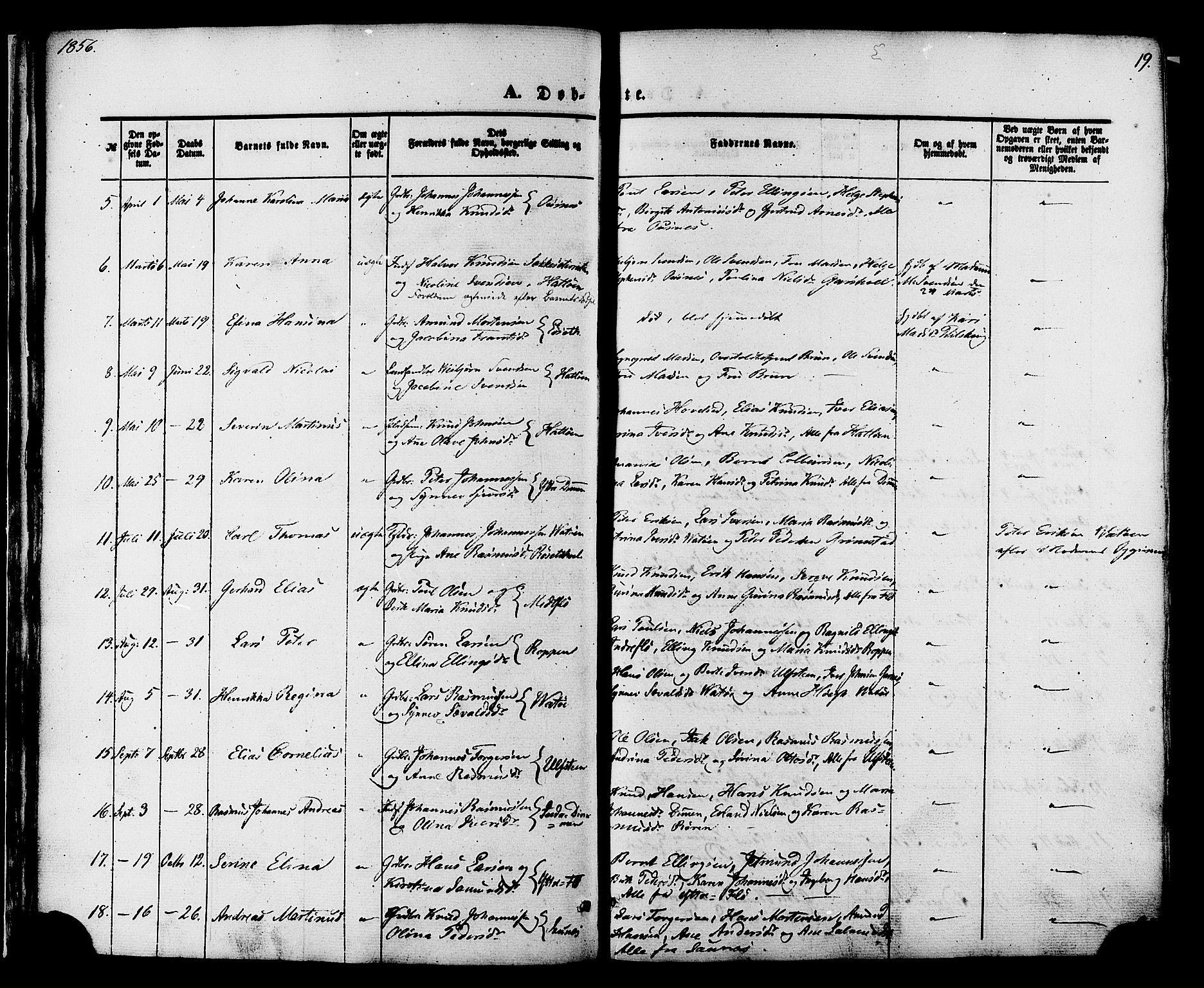 Ministerialprotokoller, klokkerbøker og fødselsregistre - Møre og Romsdal, AV/SAT-A-1454/509/L0105: Parish register (official) no. 509A03, 1848-1882, p. 19