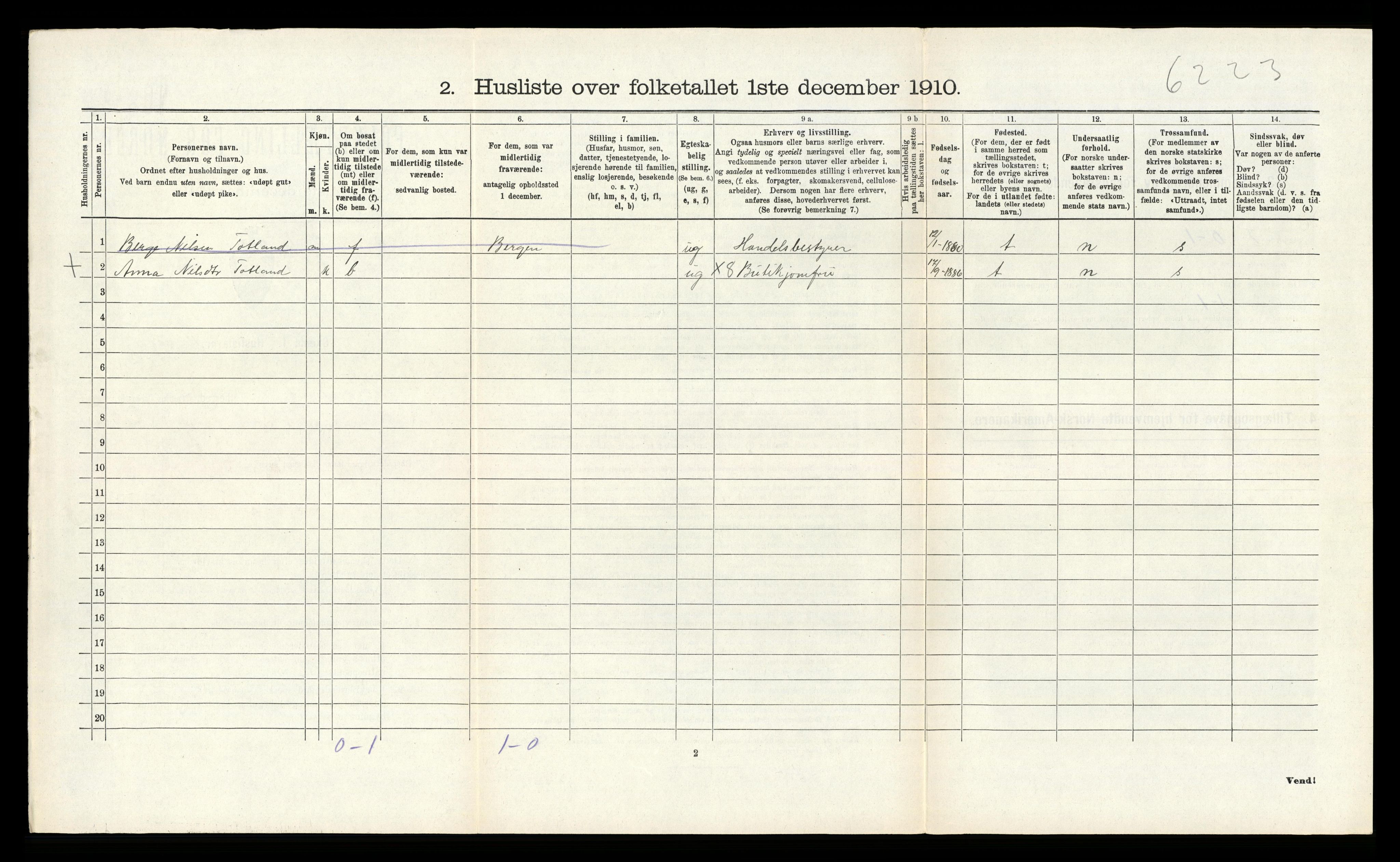 RA, 1910 census for Alversund, 1910, p. 1017