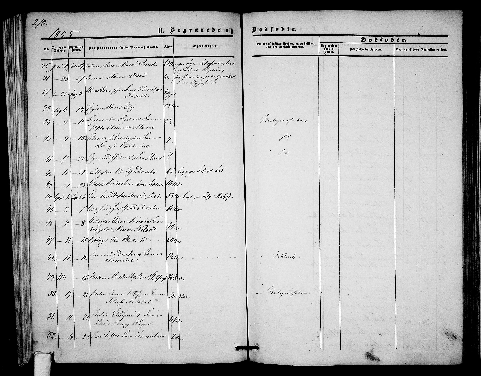 Tønsberg kirkebøker, AV/SAKO-A-330/G/Ga/L0003: Parish register (copy) no. 3, 1855-1864, p. 273