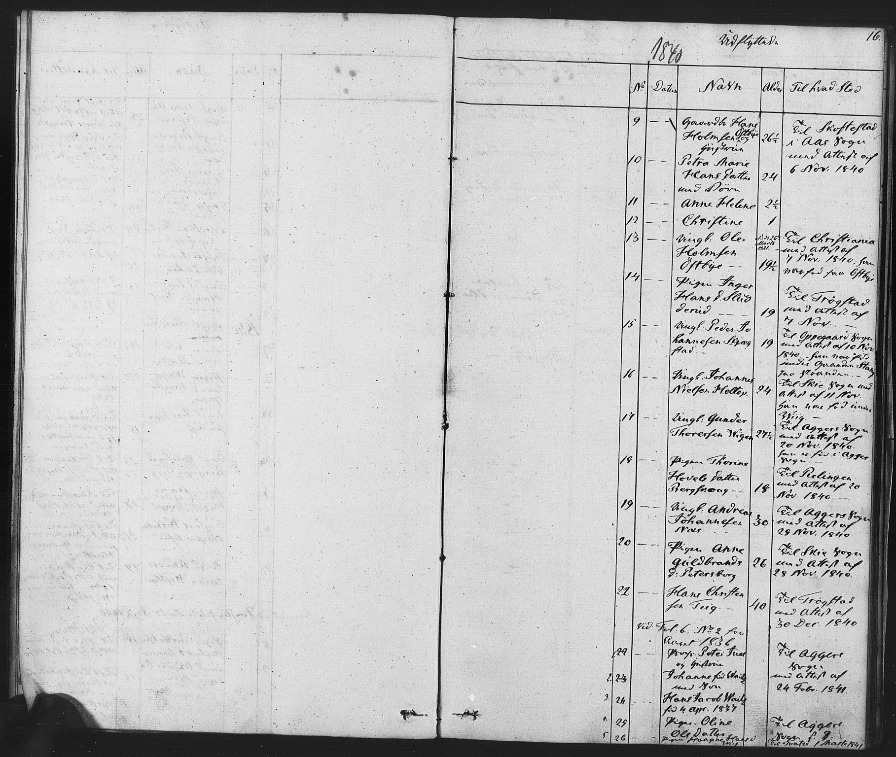 Enebakk prestekontor Kirkebøker, SAO/A-10171c/F/Fa/L0014: Parish register (official) no. I 14, 1833-1878, p. 16