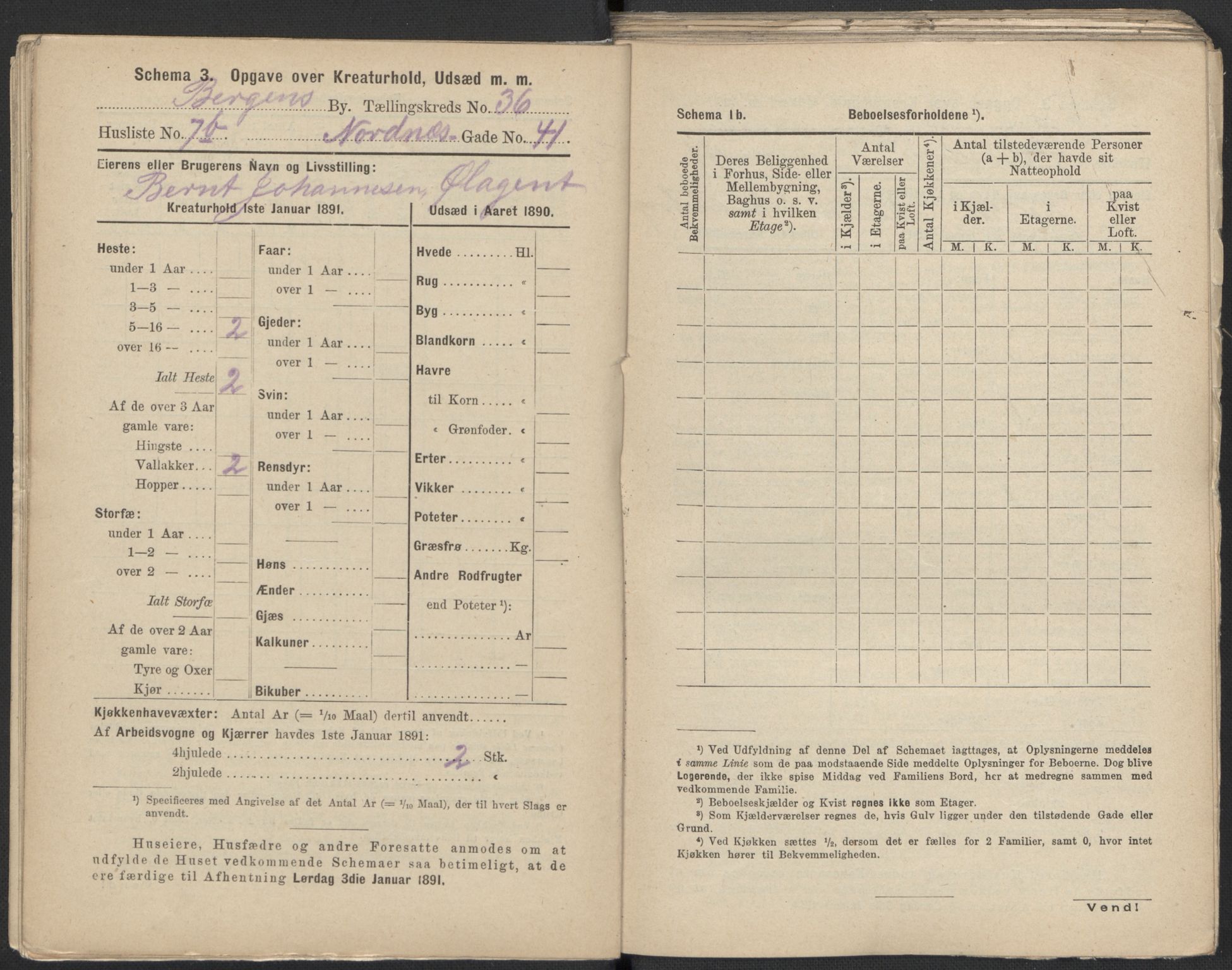 RA, 1891 Census for 1301 Bergen, 1891, p. 5798