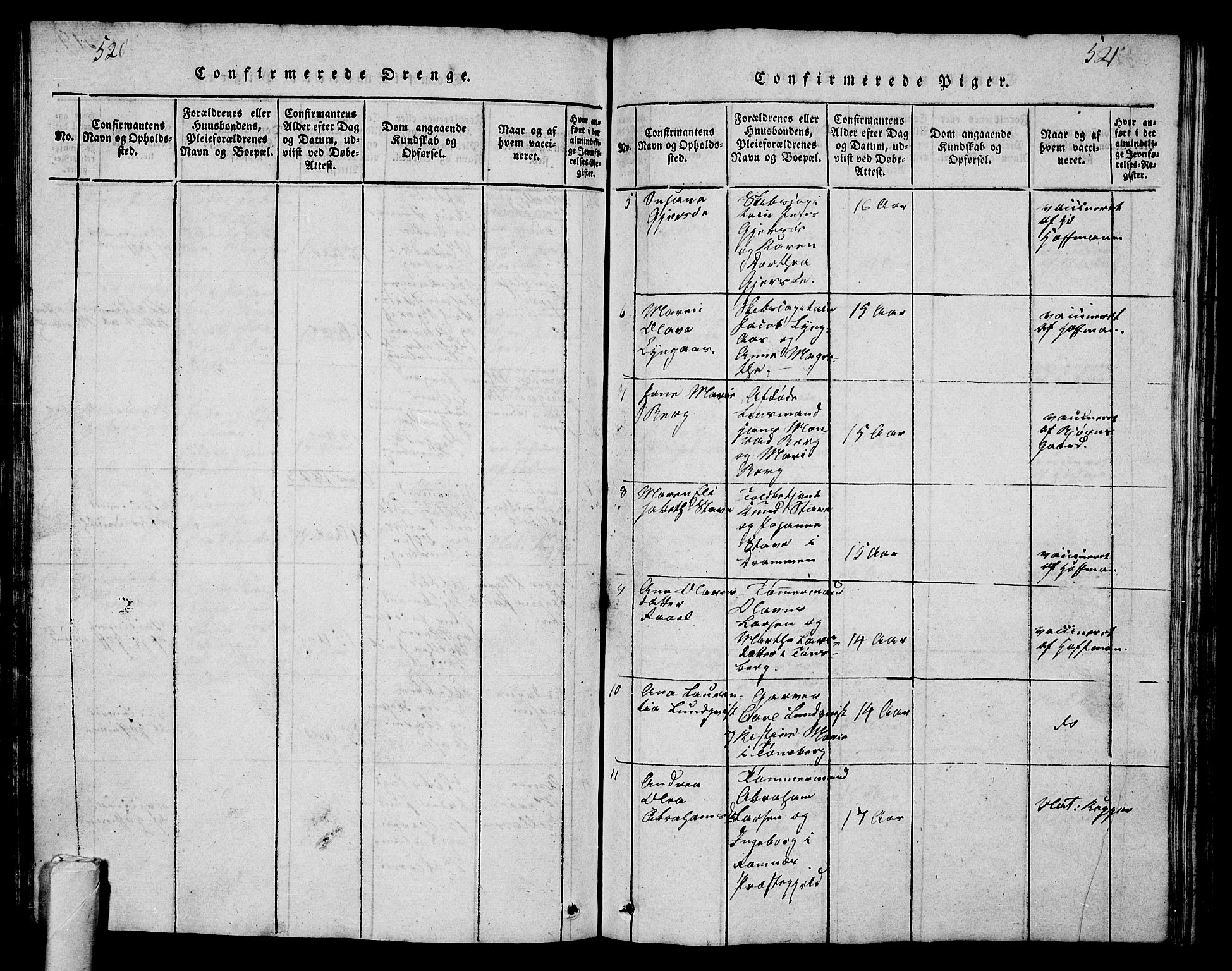 Tønsberg kirkebøker, AV/SAKO-A-330/G/Ga/L0001: Parish register (copy) no. 1, 1813-1826, p. 520-521