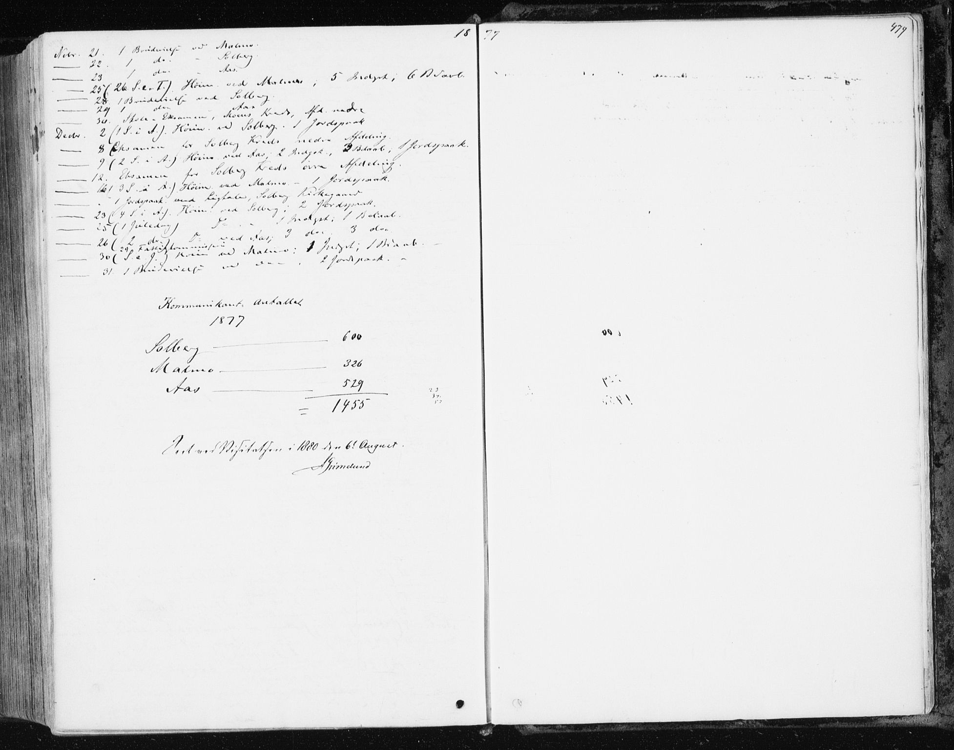 Ministerialprotokoller, klokkerbøker og fødselsregistre - Nord-Trøndelag, AV/SAT-A-1458/741/L0394: Parish register (official) no. 741A08, 1864-1877, p. 479