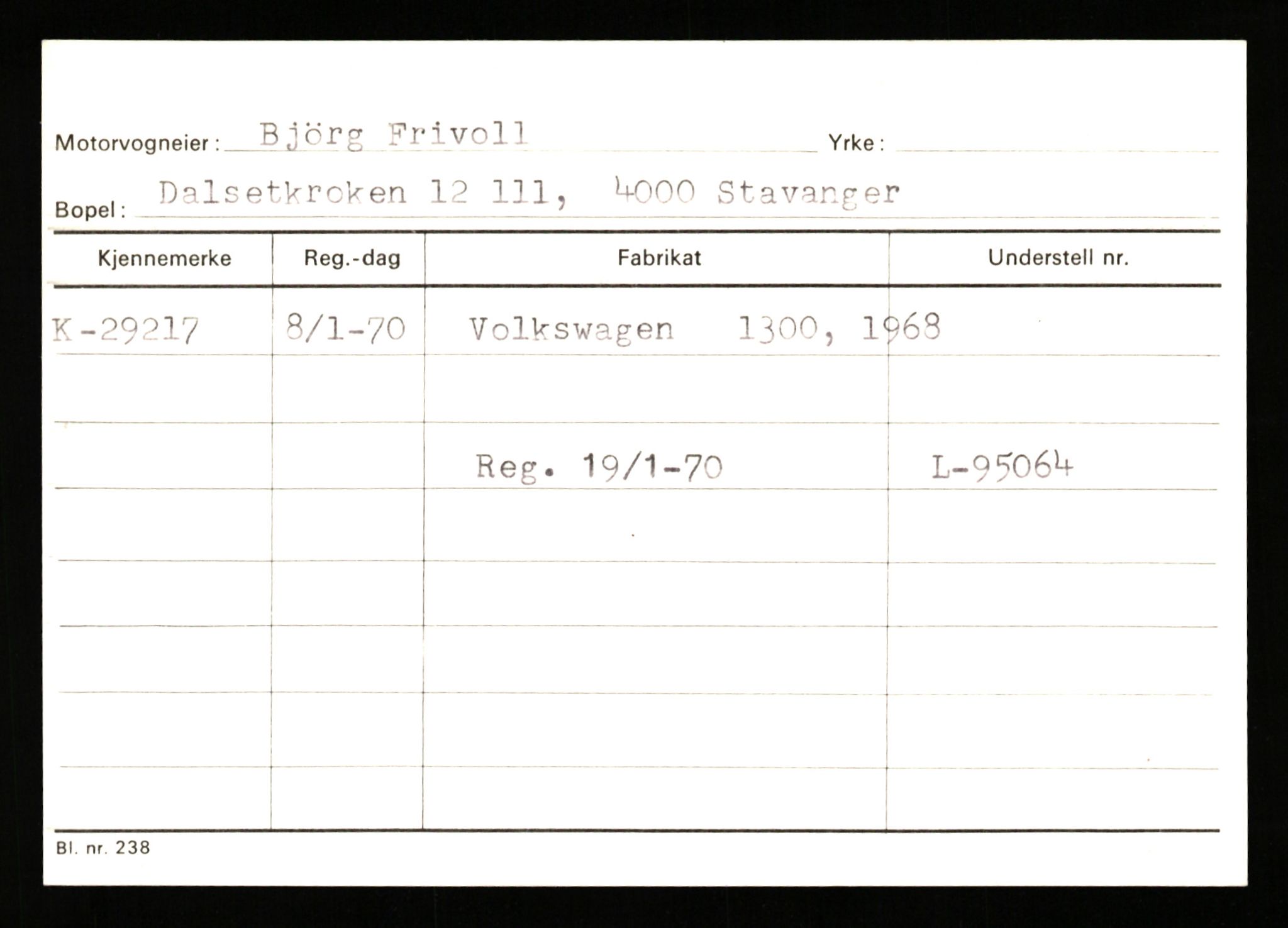 Stavanger trafikkstasjon, AV/SAST-A-101942/0/G/L0005: Registreringsnummer: 23000 - 34245, 1930-1971, p. 1949