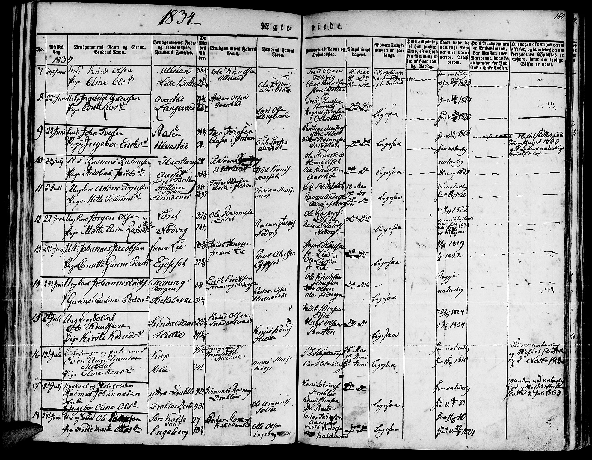 Ministerialprotokoller, klokkerbøker og fødselsregistre - Møre og Romsdal, AV/SAT-A-1454/511/L0139: Parish register (official) no. 511A06, 1831-1850, p. 150