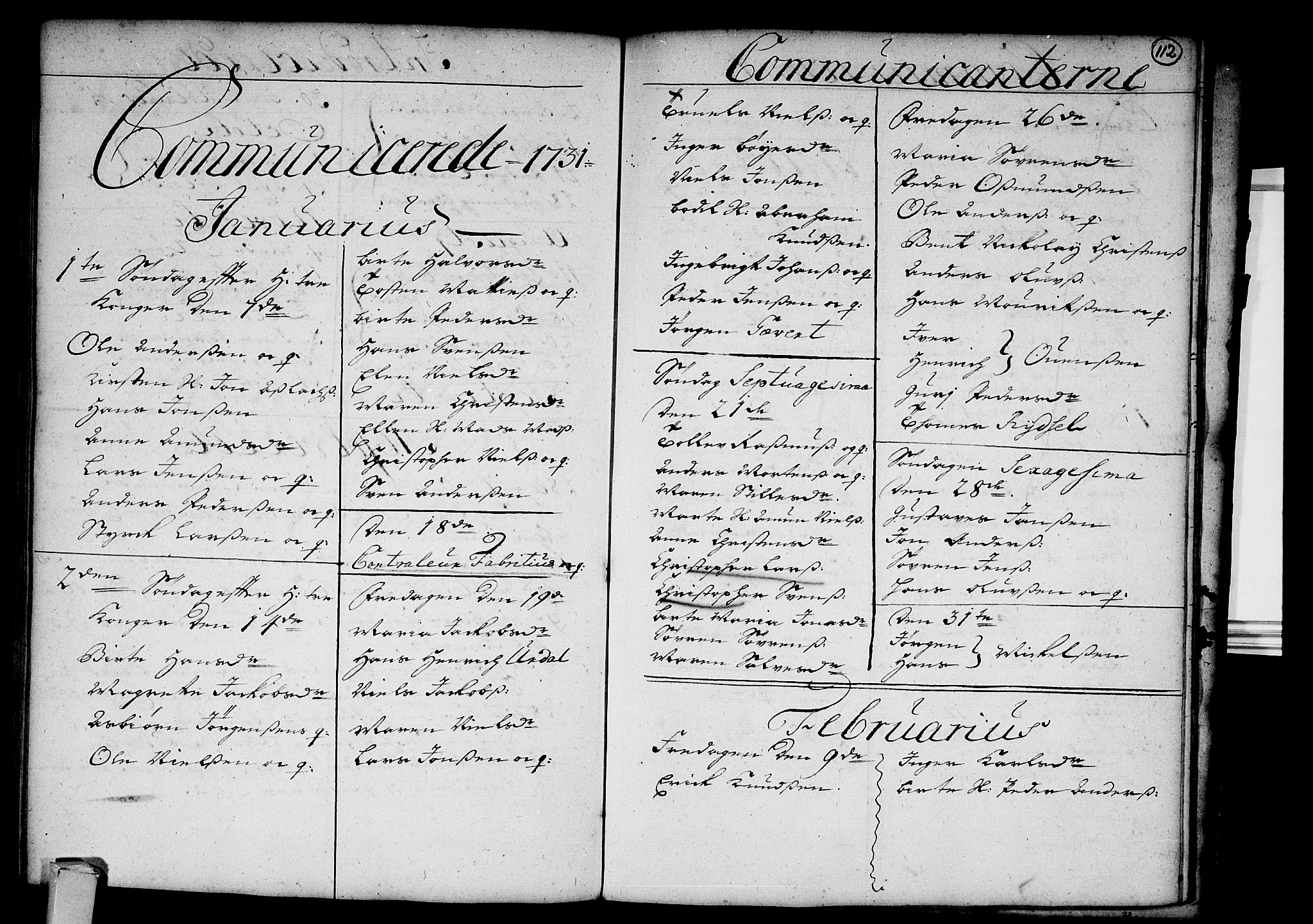 Strømsø kirkebøker, SAKO/A-246/F/Fa/L0003: Parish register (official) no. I 3, 1727-1731, p. 112