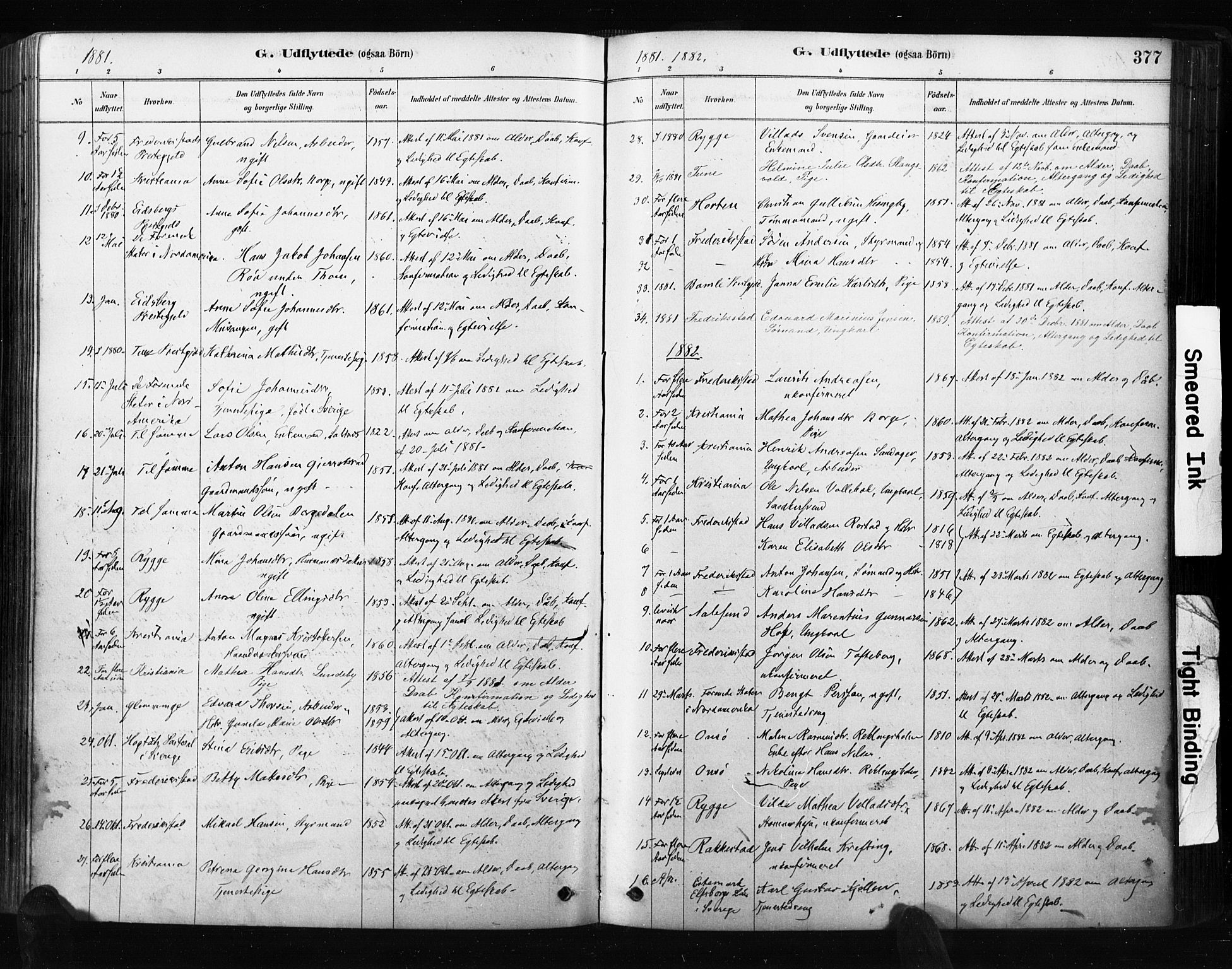 Råde prestekontor kirkebøker, AV/SAO-A-2009/F/Fa/L0007: Parish register (official) no. 7, 1878-1902, p. 377