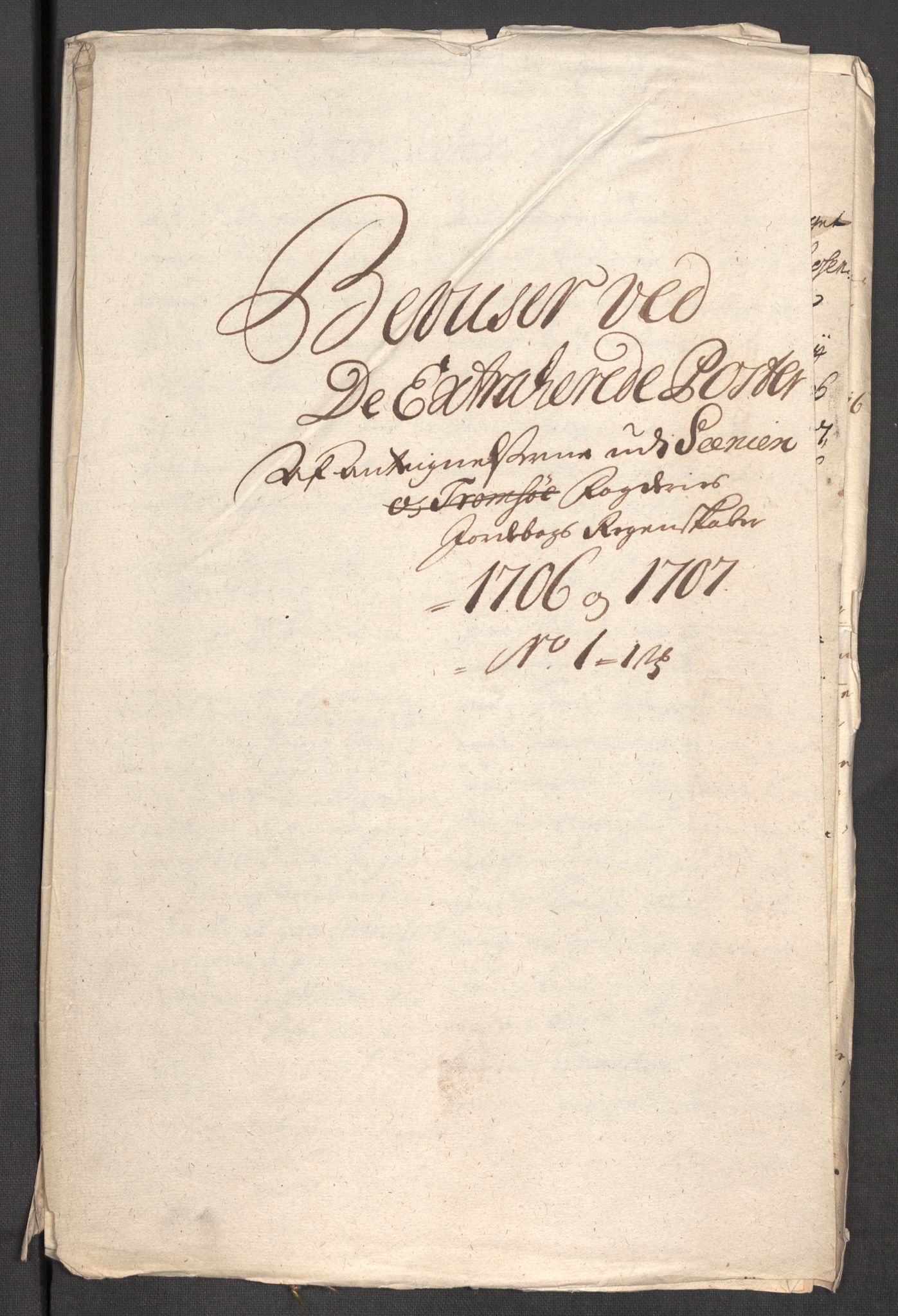 Rentekammeret inntil 1814, Reviderte regnskaper, Fogderegnskap, RA/EA-4092/R68/L4756: Fogderegnskap Senja og Troms, 1705-1707, p. 511