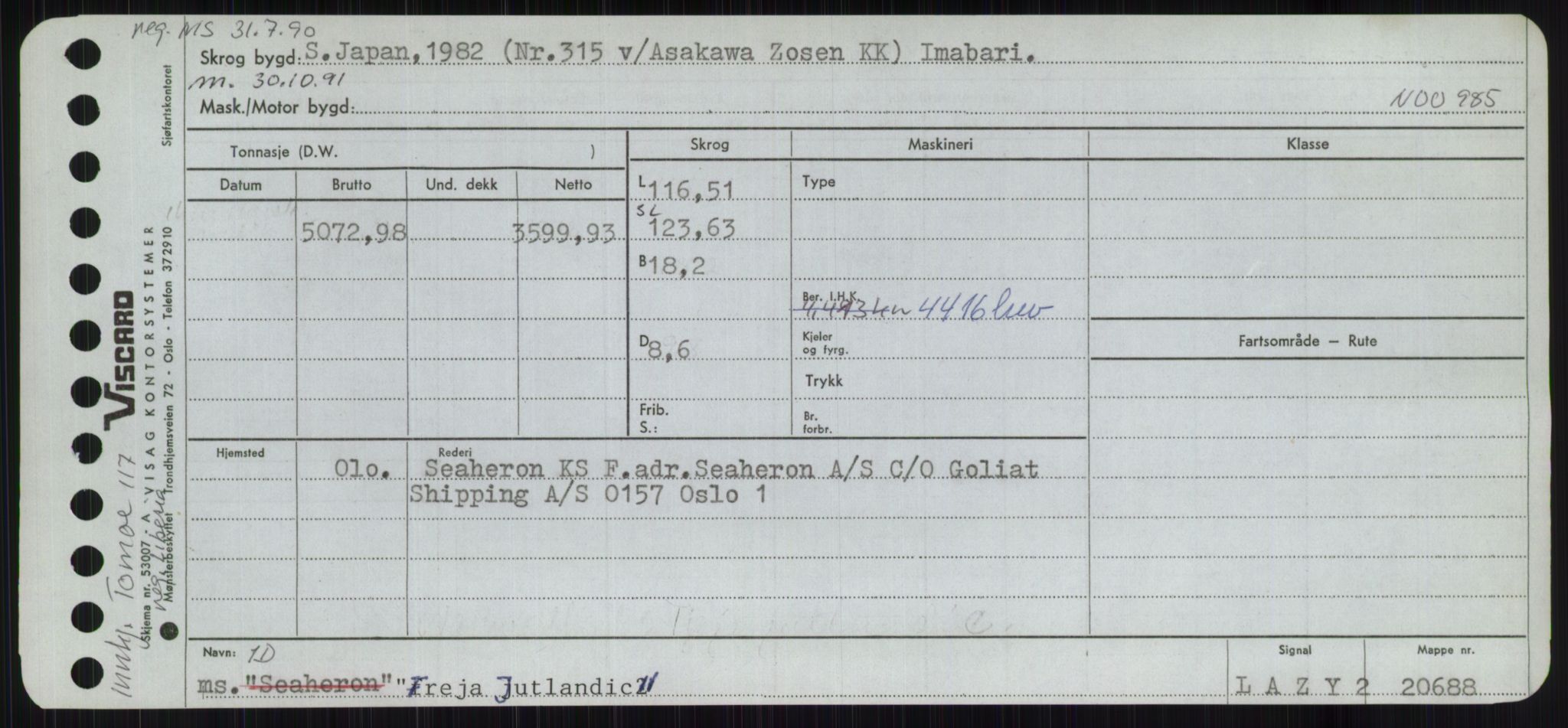 Sjøfartsdirektoratet med forløpere, Skipsmålingen, AV/RA-S-1627/H/Ha/L0002/0001: Fartøy, Eik-Hill / Fartøy, Eik-F, p. 769