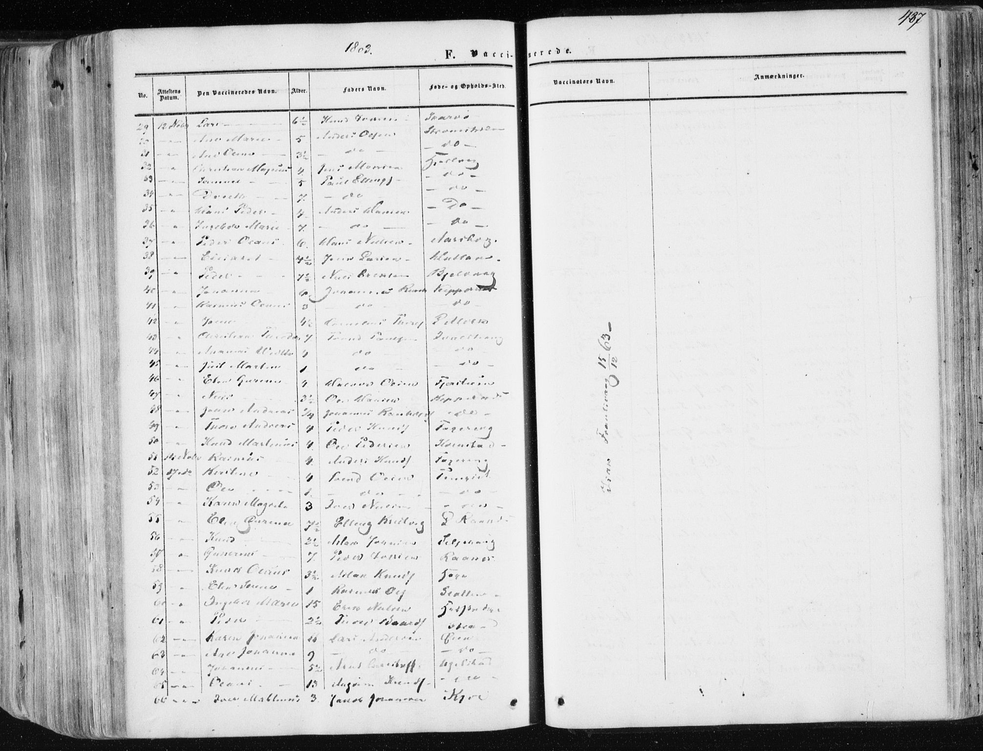 Ministerialprotokoller, klokkerbøker og fødselsregistre - Møre og Romsdal, AV/SAT-A-1454/568/L0804: Parish register (official) no. 568A11, 1854-1868, p. 487