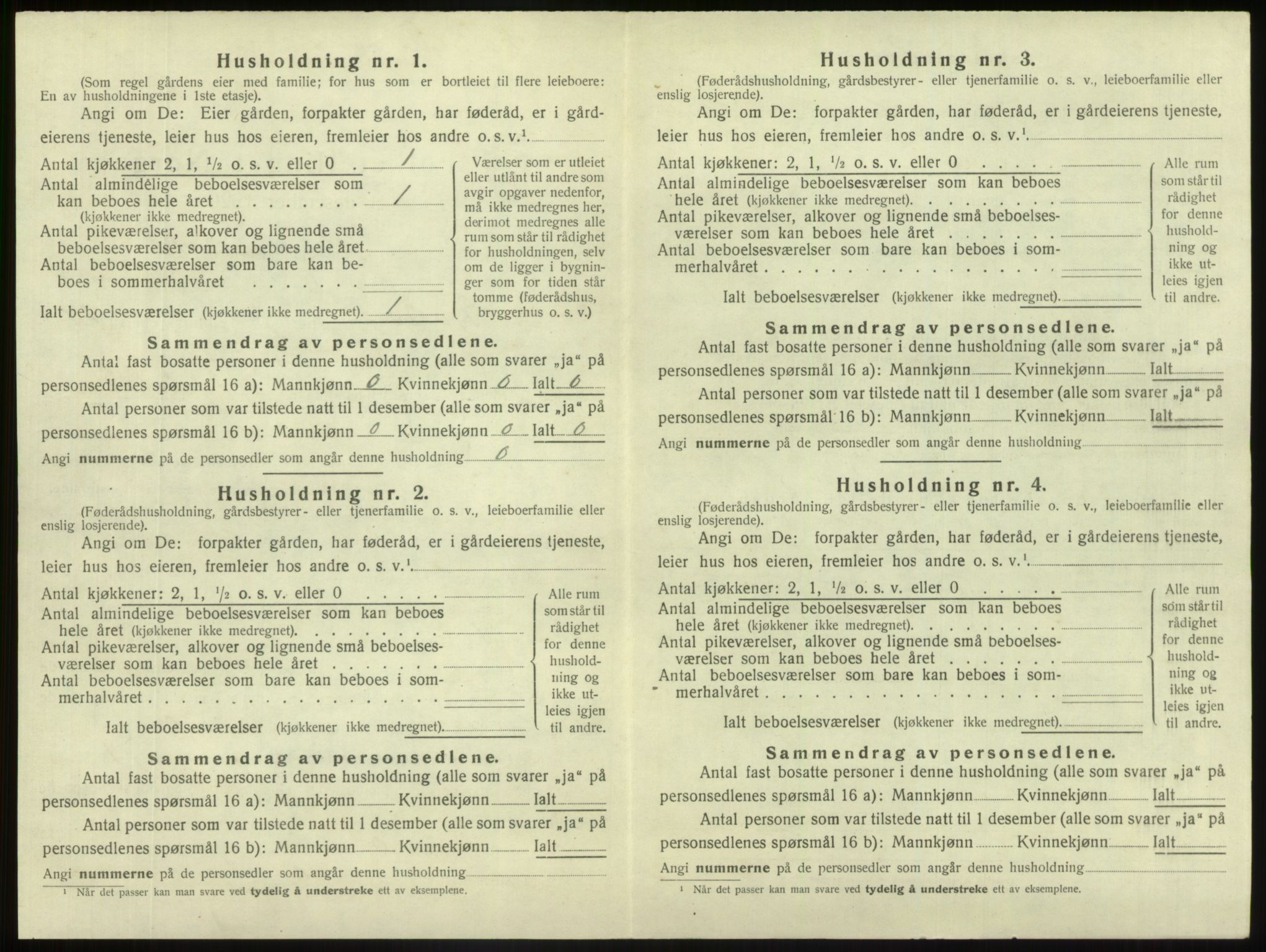 SAB, 1920 census for Fjaler, 1920, p. 1345