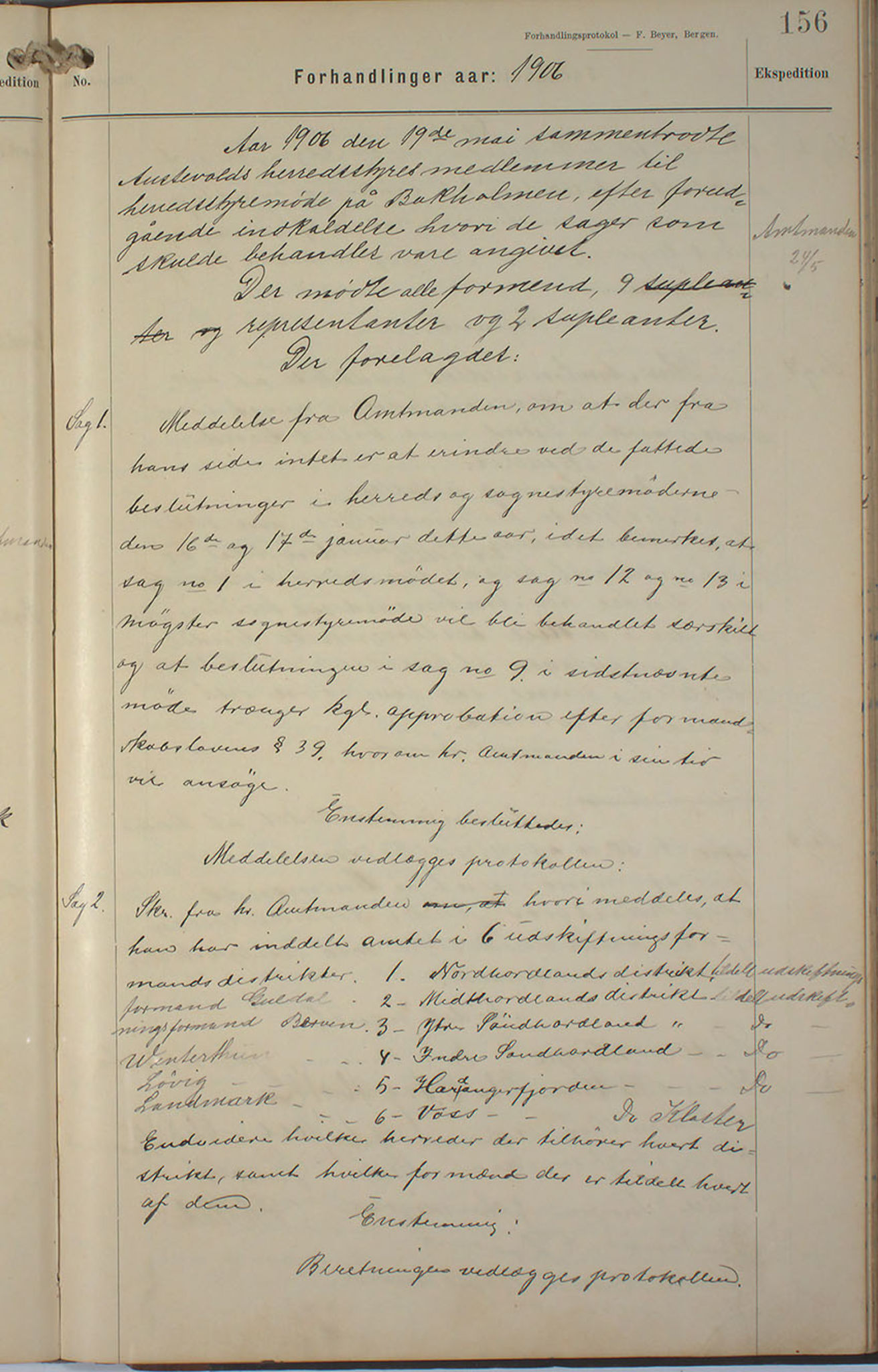 Austevoll kommune. Formannskapet, IKAH/1244-021/A/Aa/L0002a: Møtebok for heradstyret, 1901-1910, p. 310