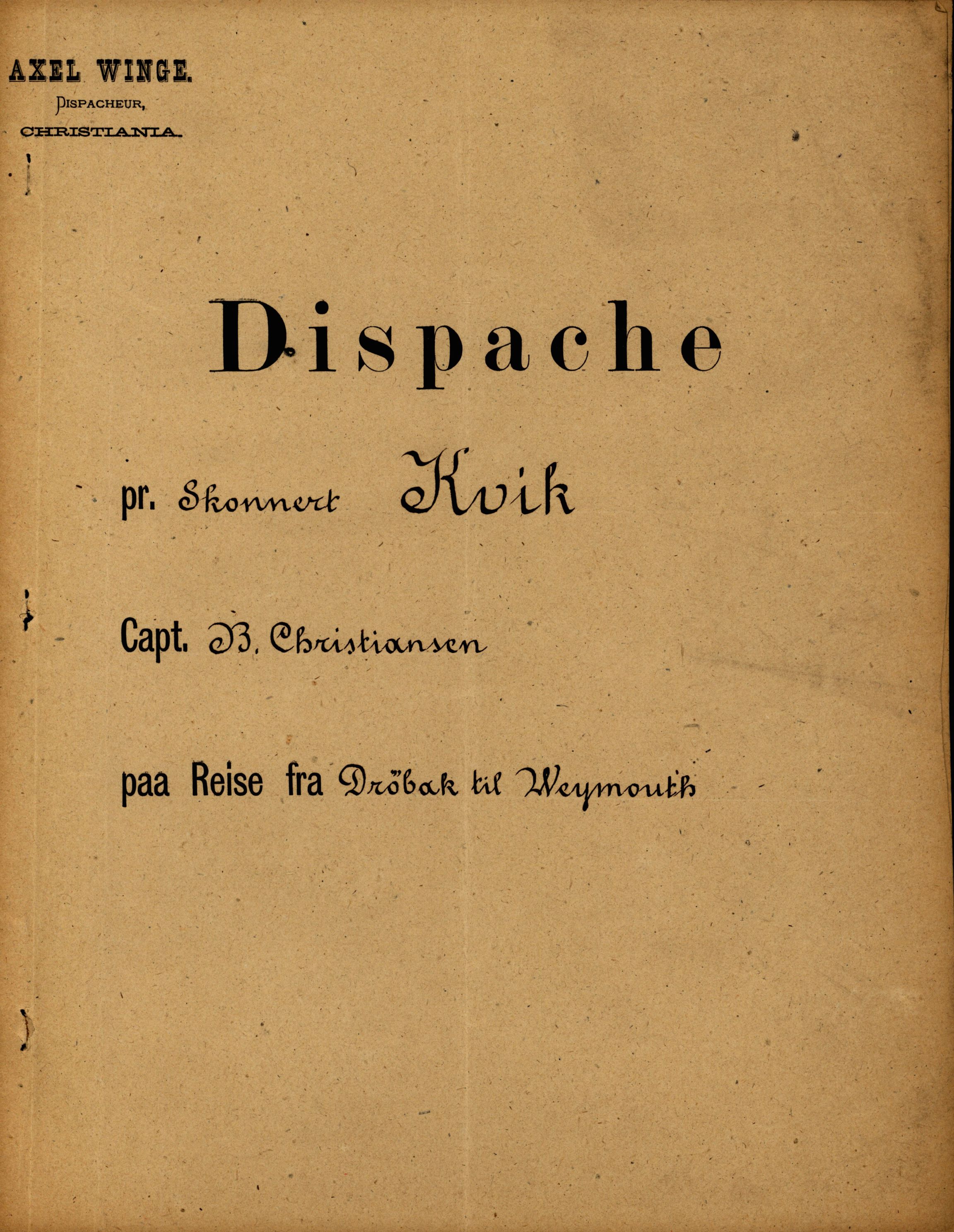 Pa 63 - Østlandske skibsassuranceforening, VEMU/A-1079/G/Ga/L0019/0007: Havaridokumenter / Flora, Foldin, Fix, Flora, Hast, Kvik, Pehr, 1886-1887, p. 31