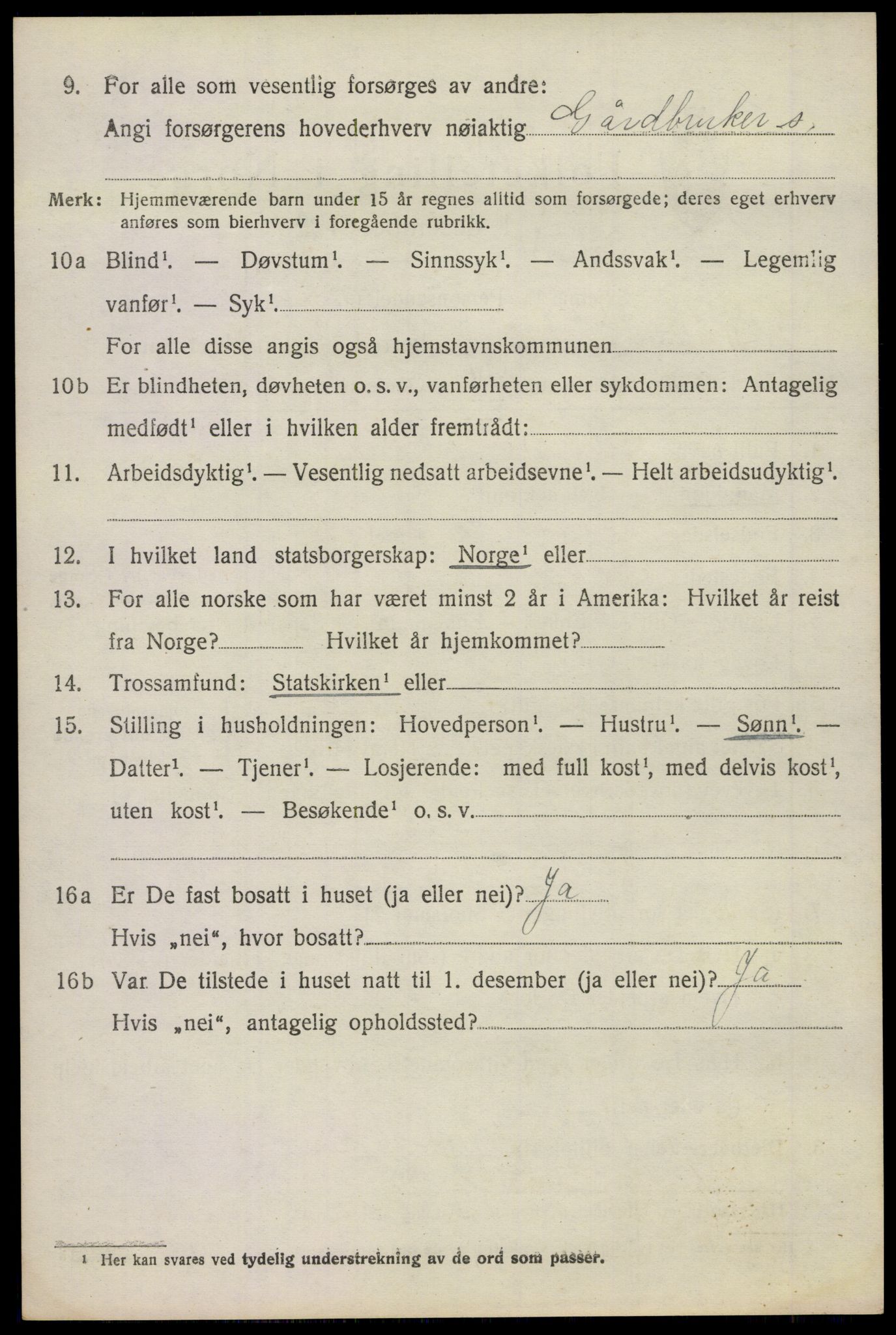 SAKO, 1920 census for Våle, 1920, p. 5383