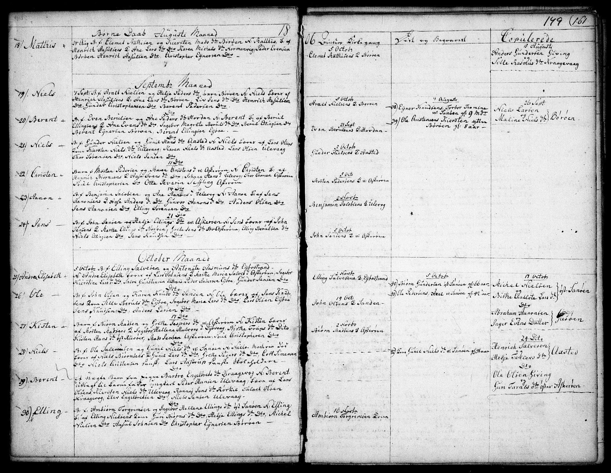 Dypvåg sokneprestkontor, AV/SAK-1111-0007/F/Fb/Fba/L0007: Parish register (copy) no. B 7, 1762-1810, p. 149